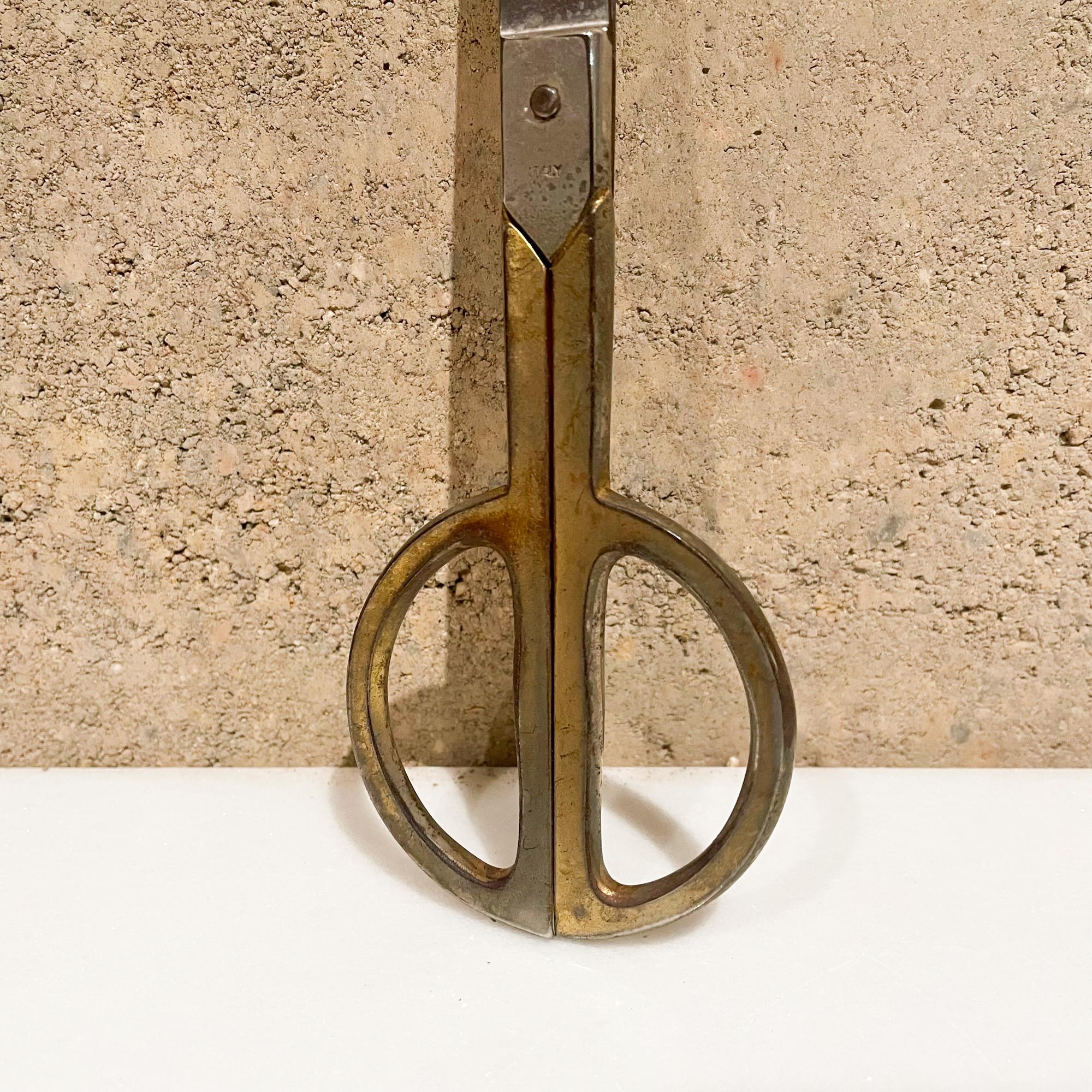 Mid-20th Century Mid-Century Modern Sharp Stainless & Brass Scissors Made in Italy, 1960s