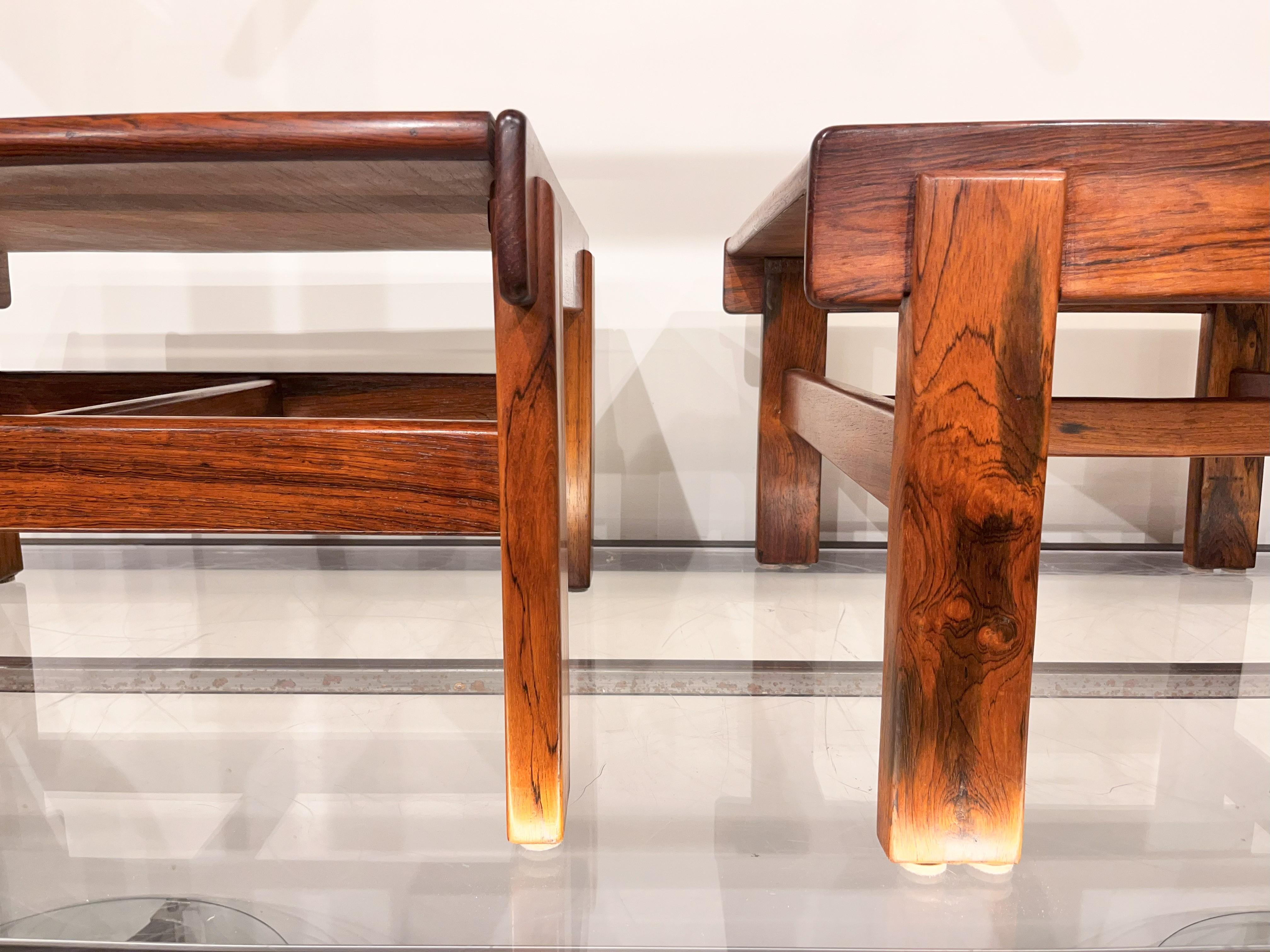 Midcentury Modern Side Table set in Hardwood by Jean Gillon, 1960s For Sale 5