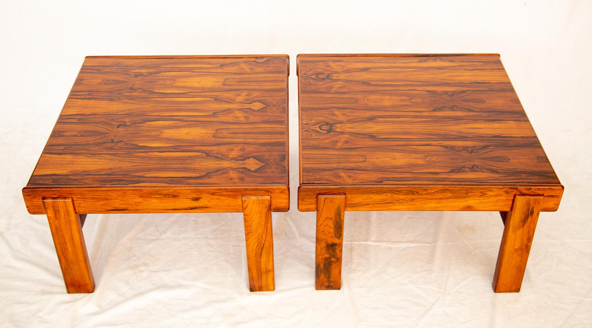 Midcentury Modern Side Table set in Hardwood by Jean Gillon, 1960s For Sale 7
