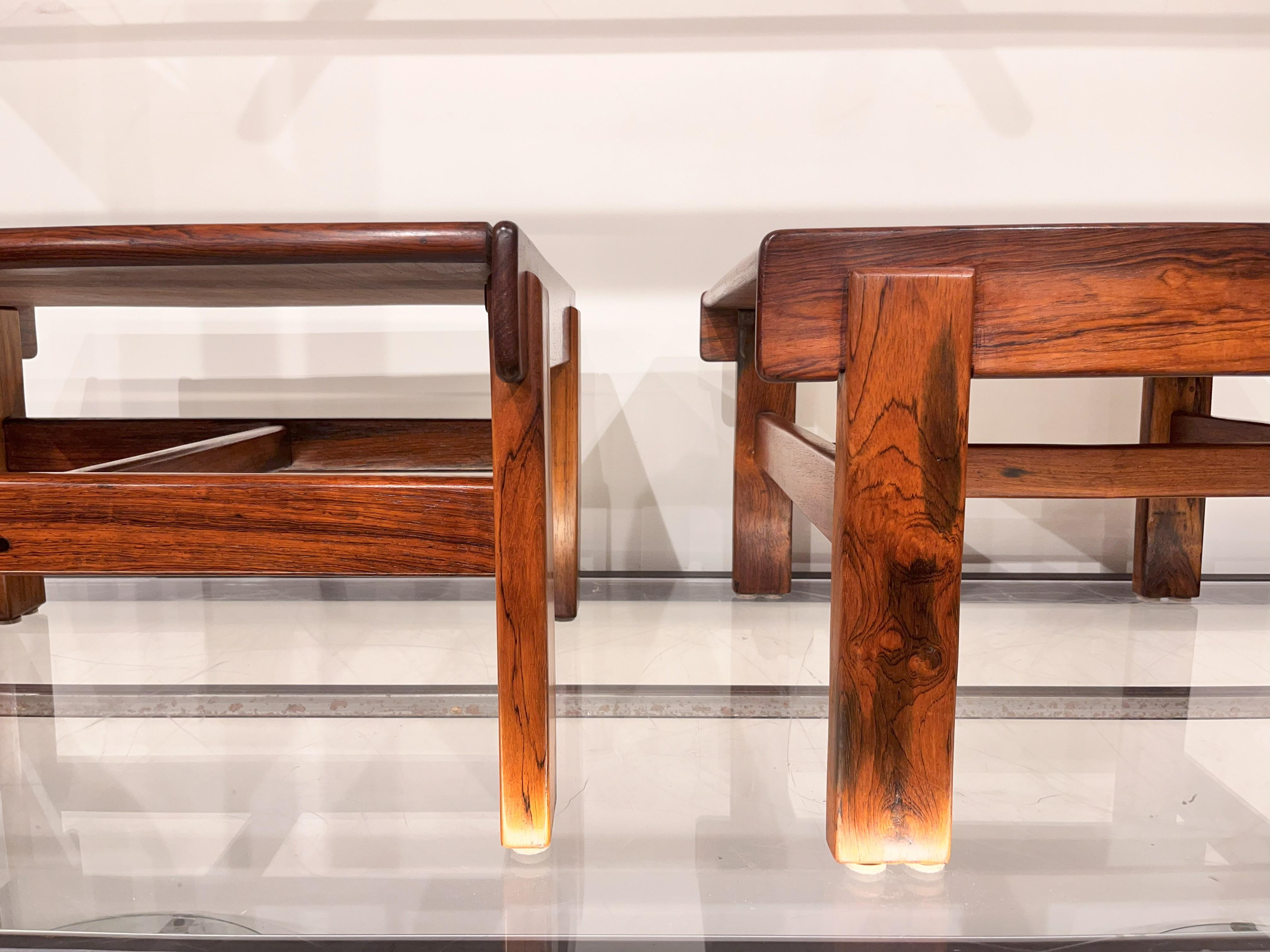 Mid-Century Modern Midcentury Modern Side Table set in Hardwood by Jean Gillon, 1960s For Sale