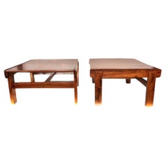 Midcentury Modern Side & Coffee Table set in Hardwood by Jean Gillon, 1960s