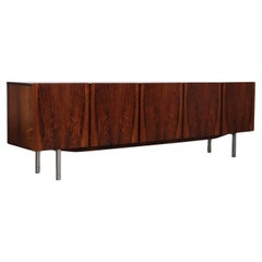 Midcentury modern sideboard in chrome and wood, 1965