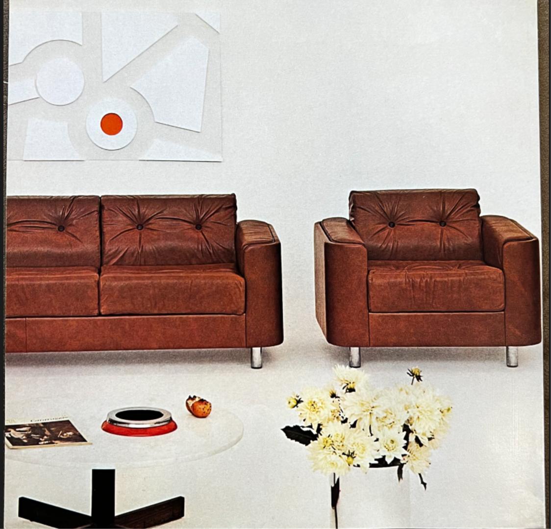 Mid-Century Modern Sofa in Black Leather & Wood by Jorge Zalszupin, Brazil, 1970 For Sale 13