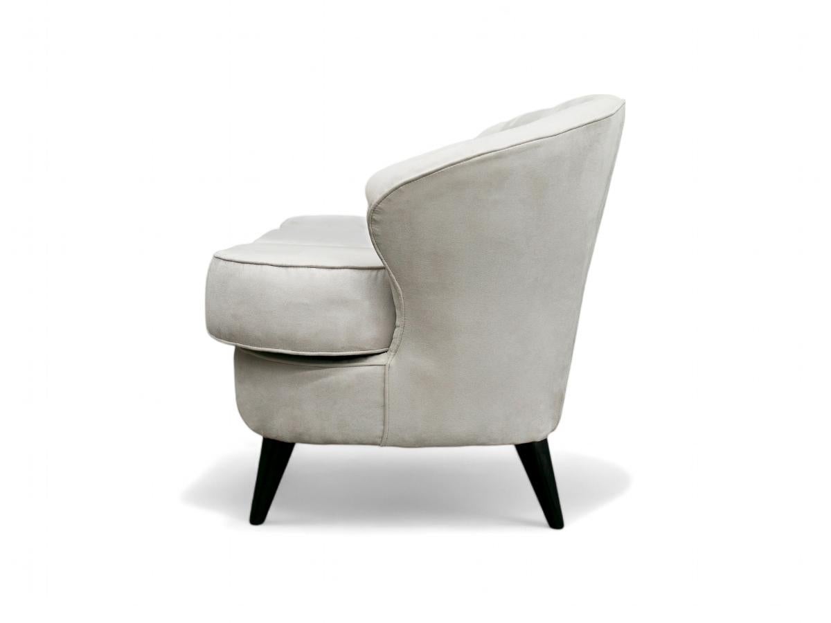 20th Century Midcentury Modern Sofa in Hardwood & Grey Velvet by Joaquim Tenreiro Brazil 1960 For Sale