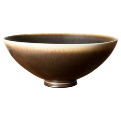Moderne Schale aus Steinzeug von Berndt Friberg, Gustavsberg, Schweden, 1950er Jahre