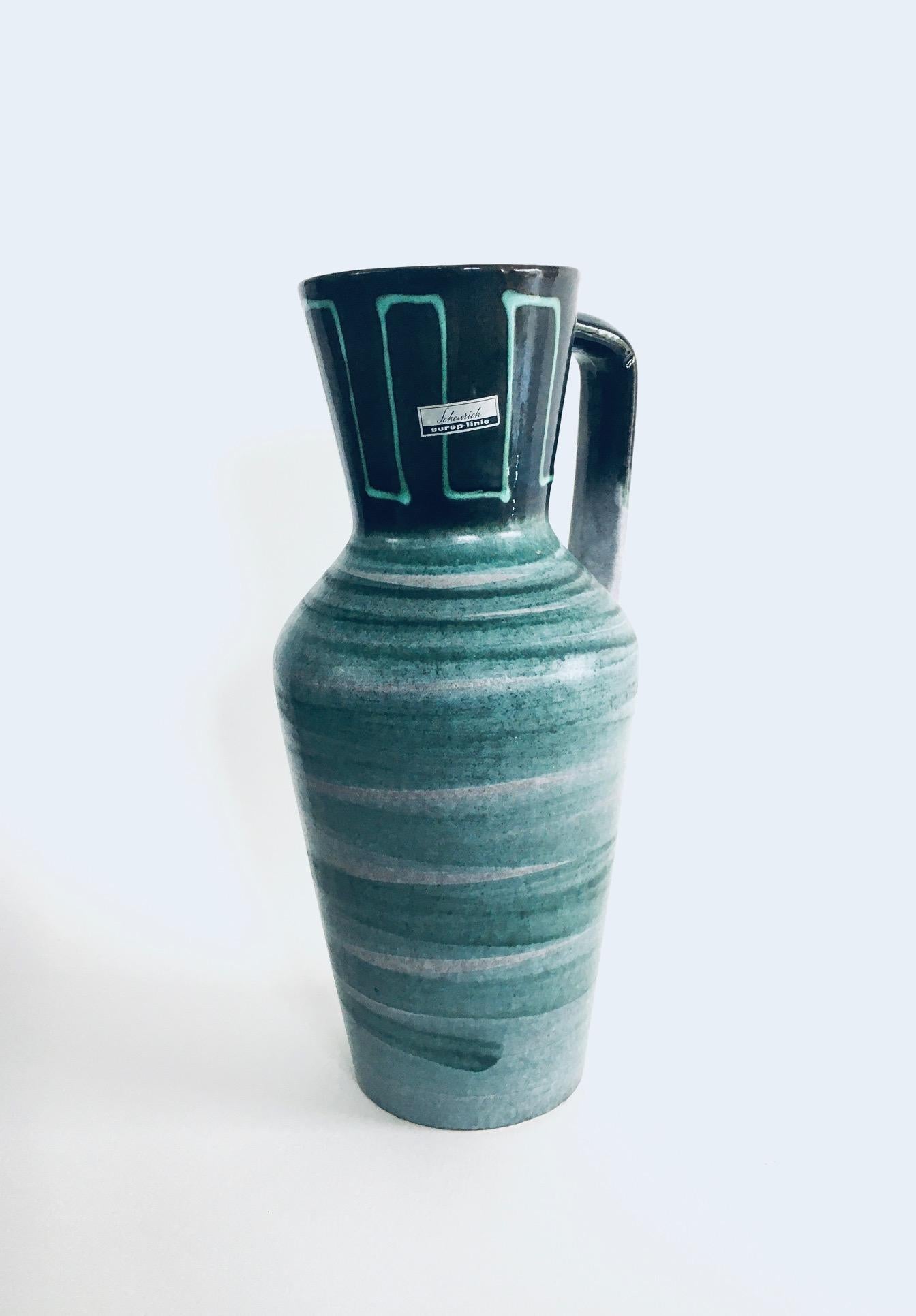 Midcentury Modern Studio Pottery Vase Set by Scheurich, West Germany 1960's In Good Condition For Sale In Oud-Turnhout, VAN