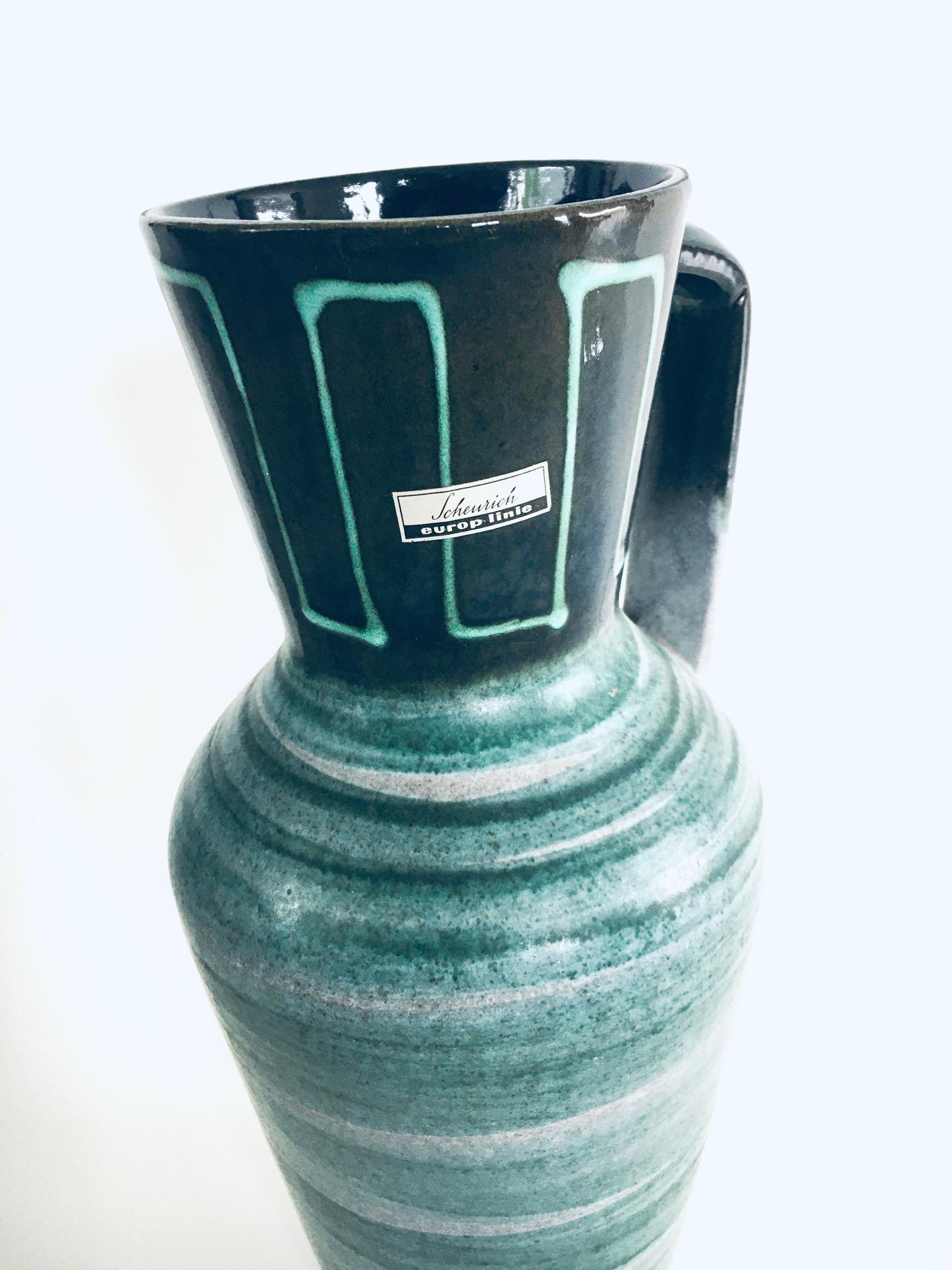 Mid-20th Century Midcentury Modern Studio Pottery Vase Set by Scheurich, West Germany 1960's For Sale