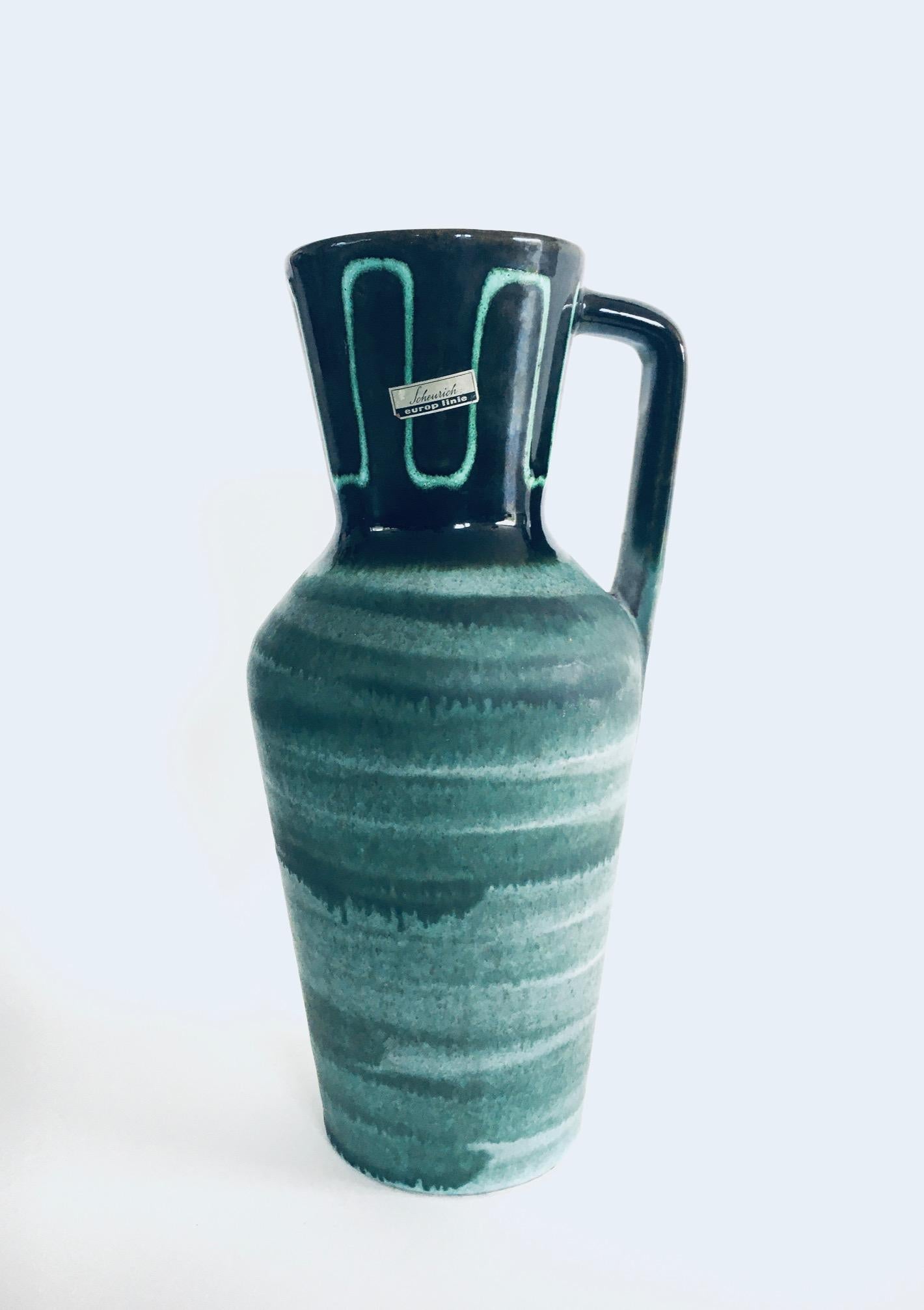 Midcentury Modern Studio Pottery Vase Set by Scheurich, West Germany 1960's For Sale 2