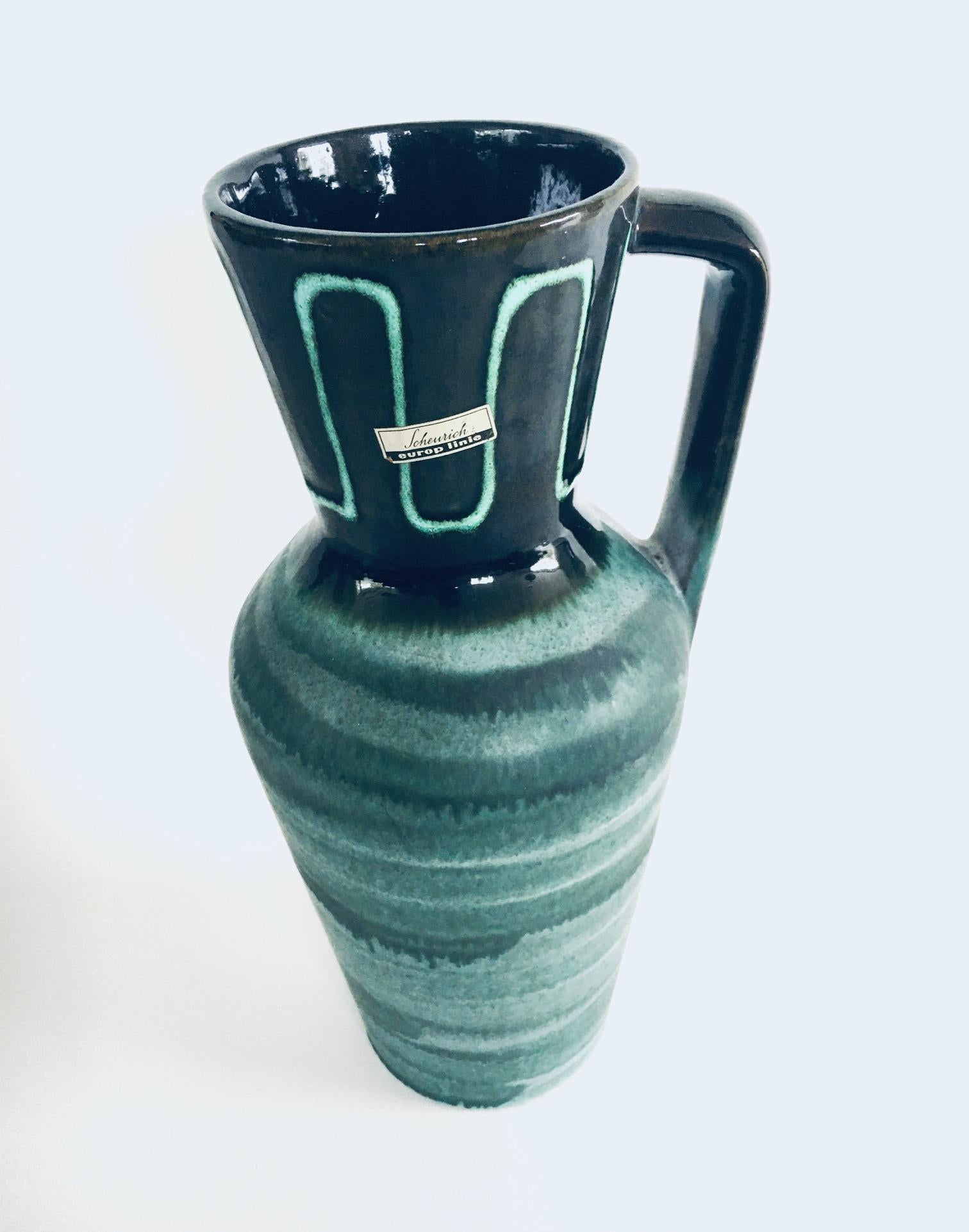 Midcentury Modern Studio Pottery Vase Set by Scheurich, West Germany 1960's For Sale 3