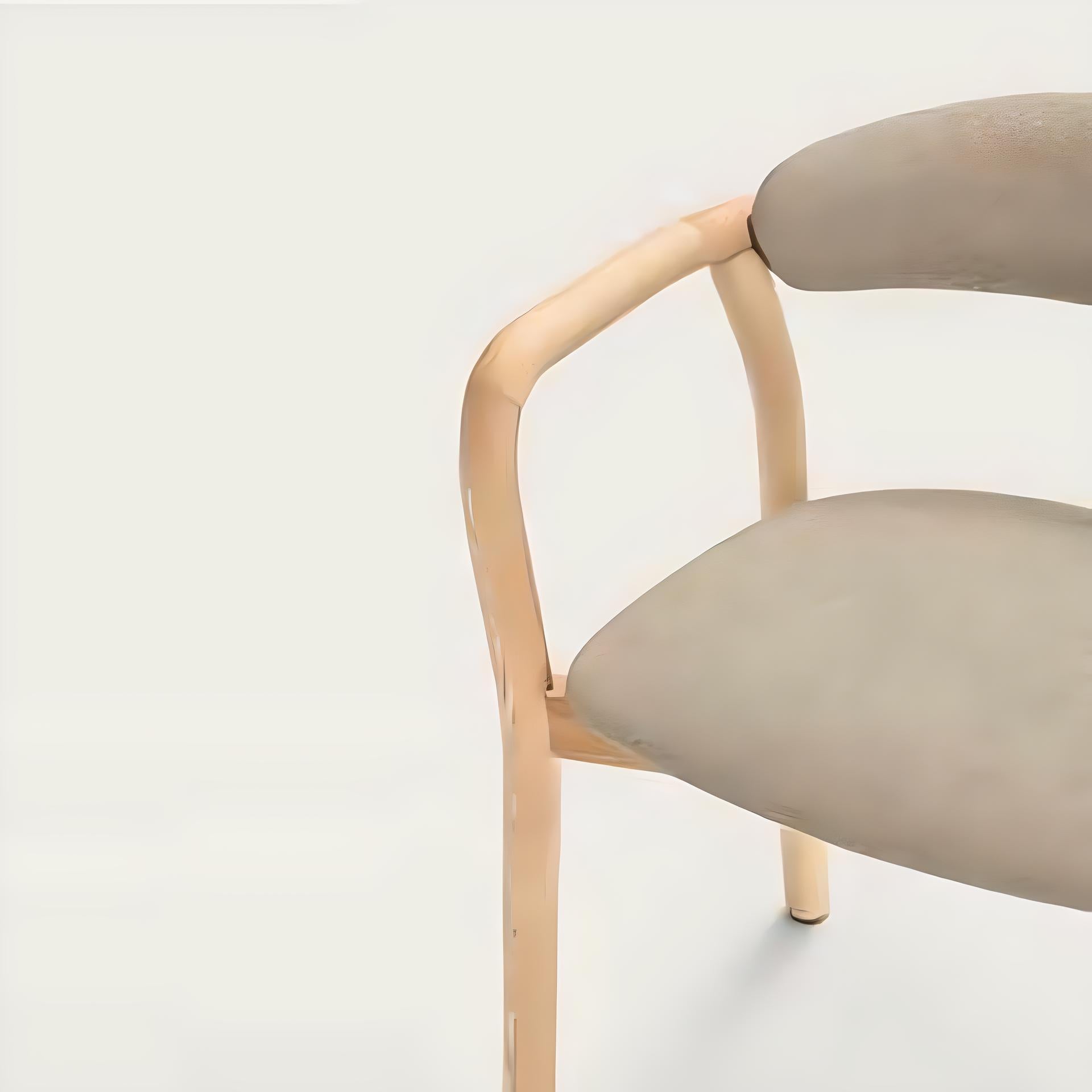 Midcentury Modern Style Dining Chairs In Antique Pink Velvet For Sale 3