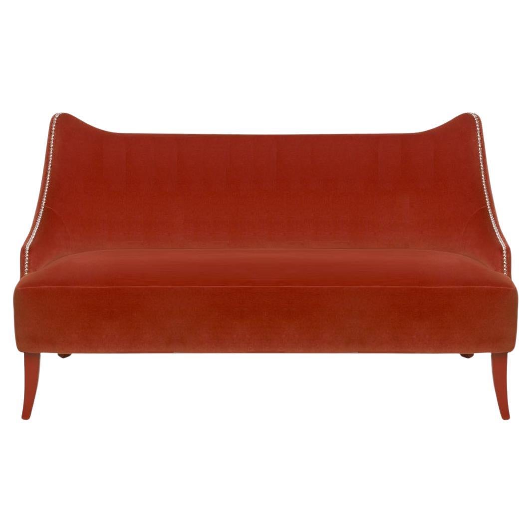 Poltrona in stile Midcentury Modern in velluto di cotone