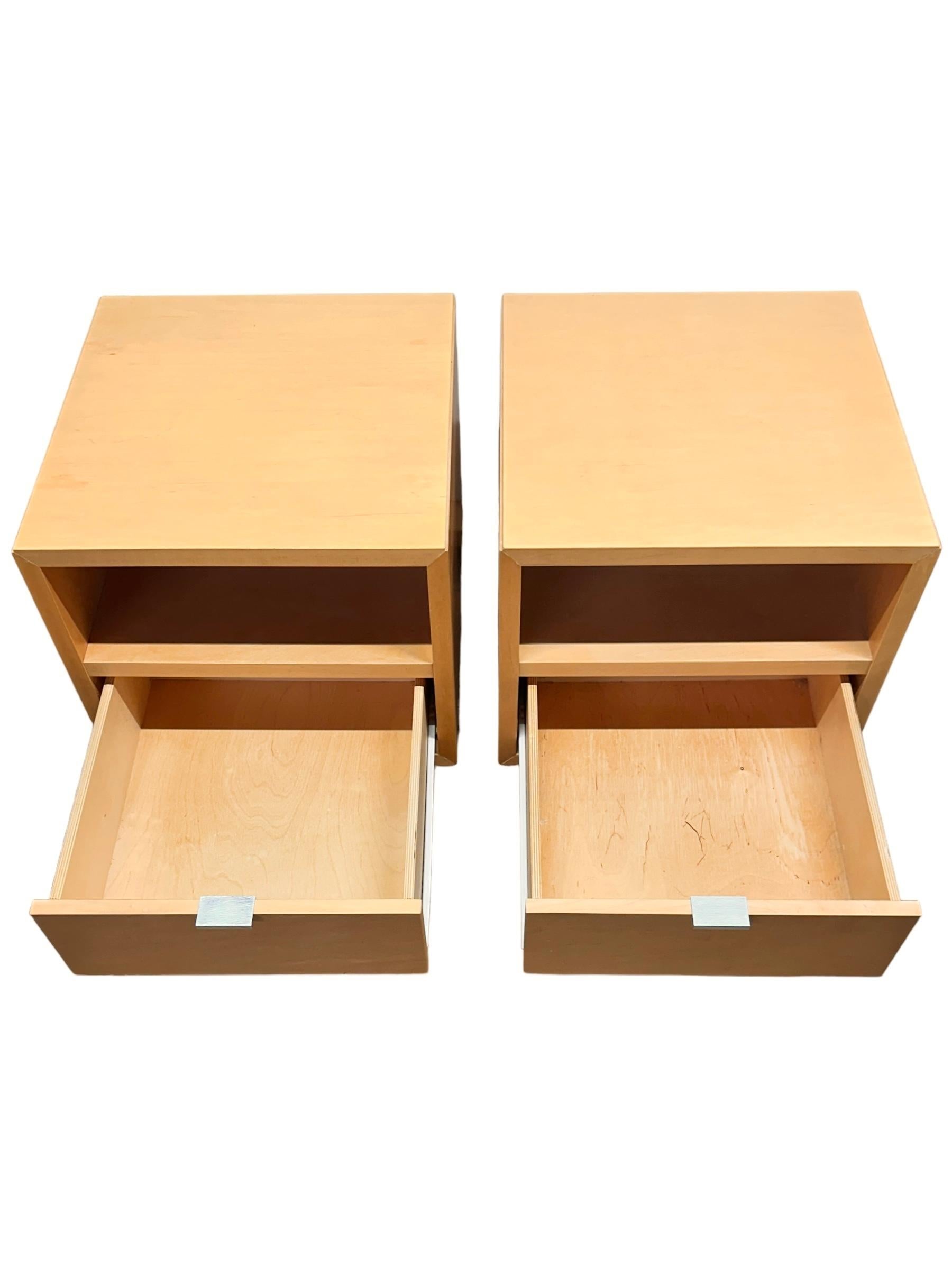 Contemporary Midcentury Modern Style Nightstands For Sale