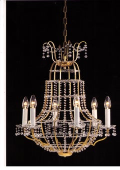 Midcentury Modern Style "Papageno" Crystal Chandelier -  Bespoke