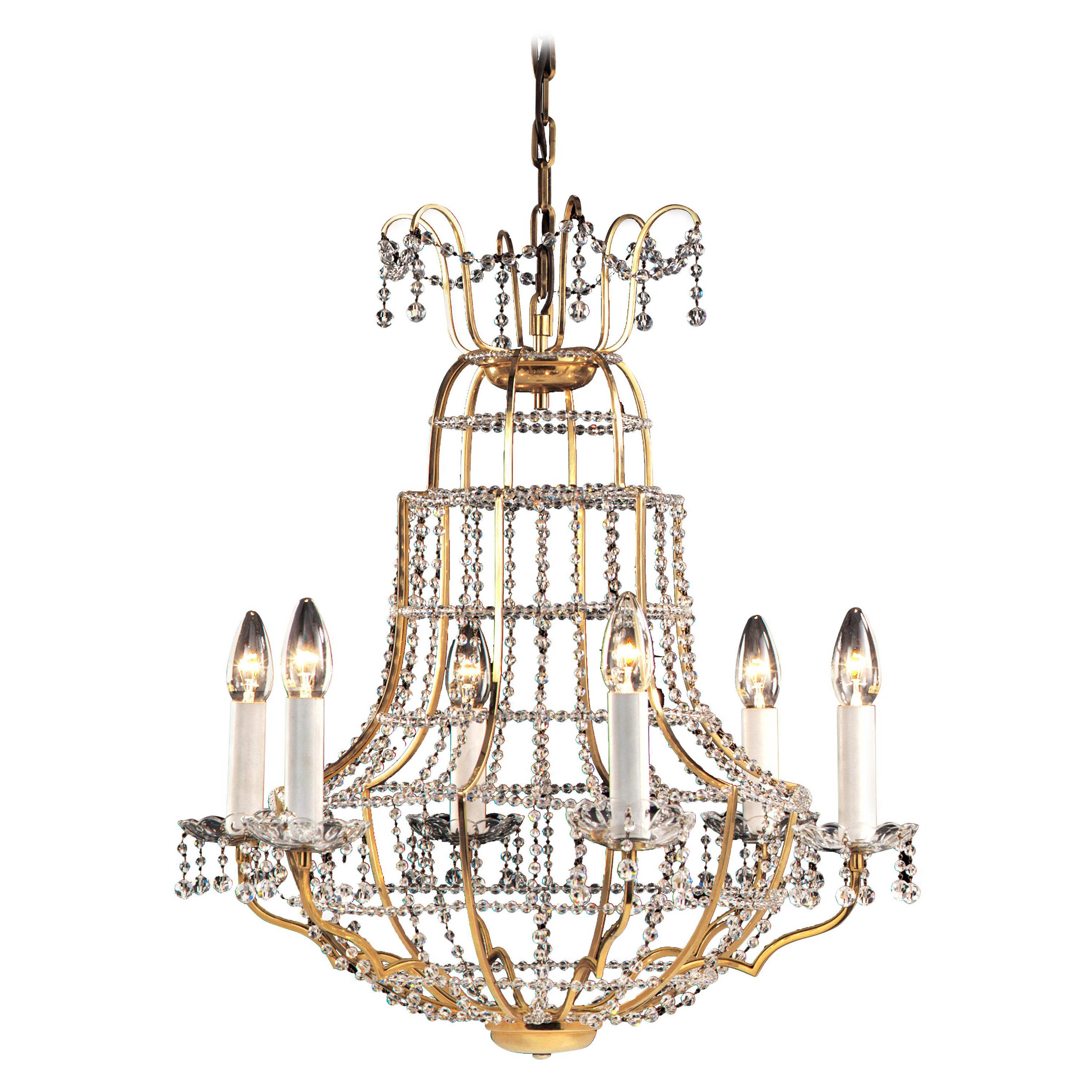 Midcentury Modern Style "Papageno" Crystal Chandelier -  Bespoke