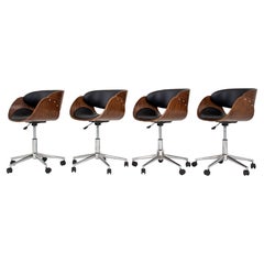 Retro Mid-Century Modern Style Swivel Chairs, 4