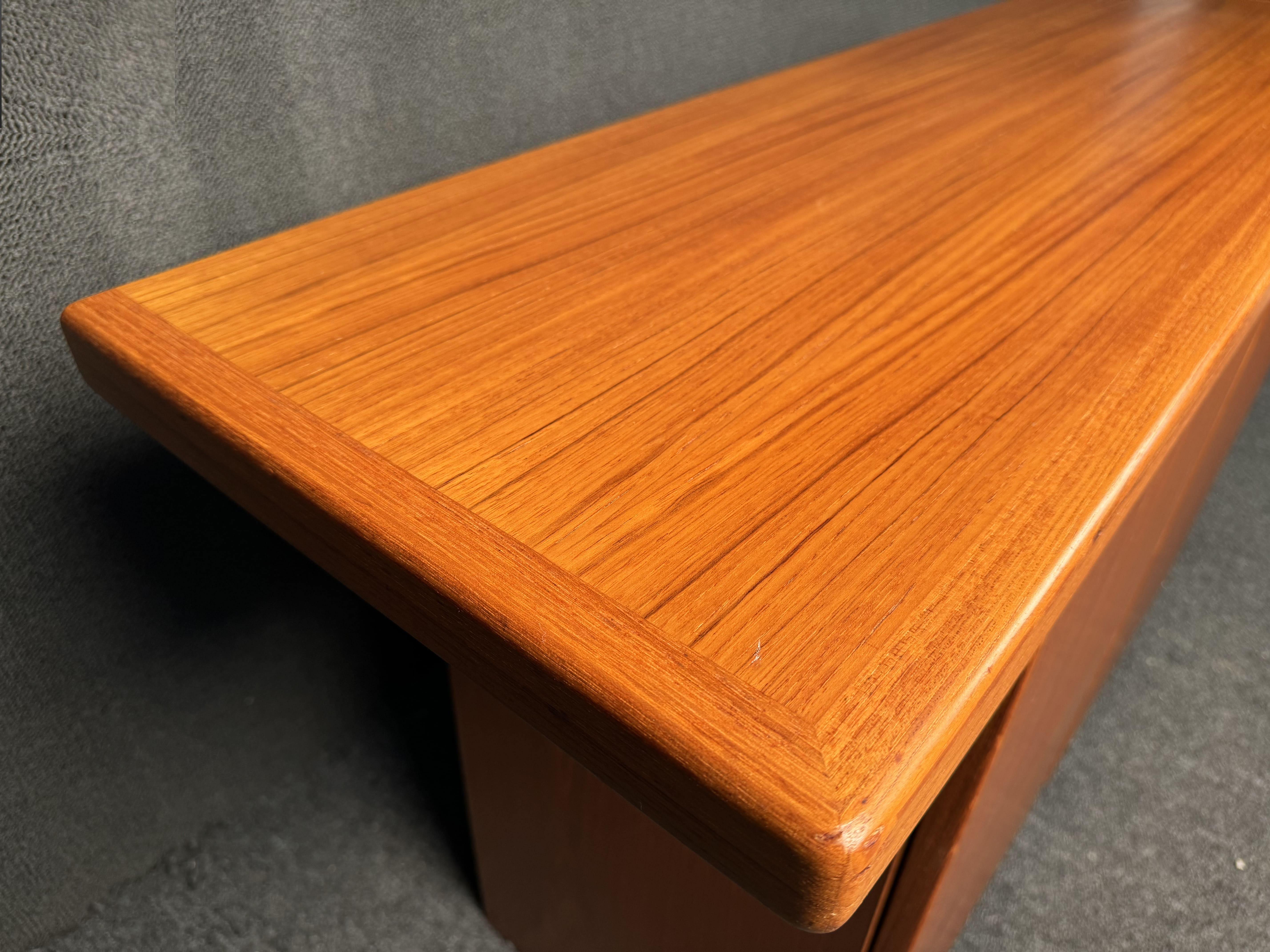 Vintage Danish Teak Console Table For Sale 8