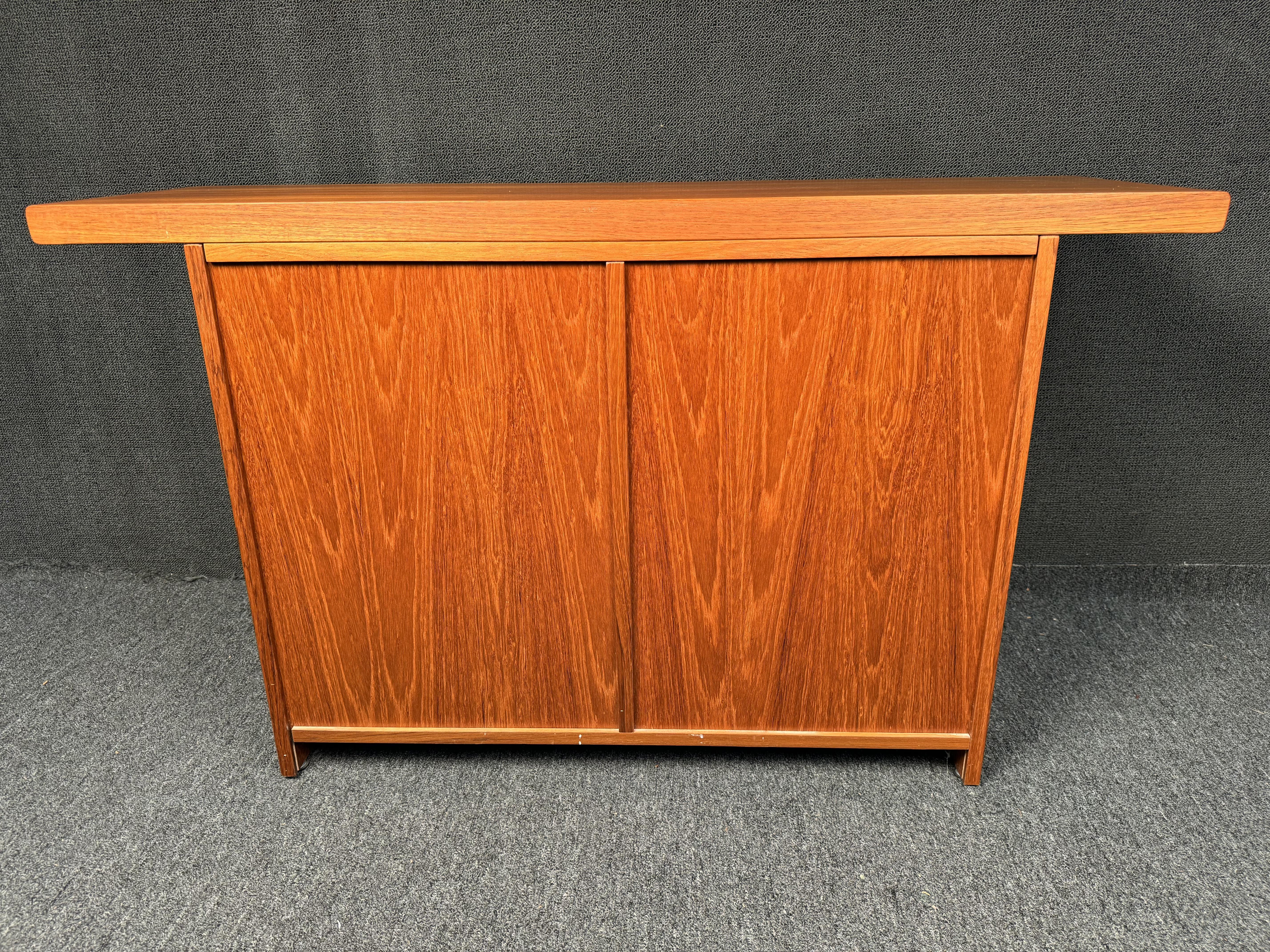 Vintage Danish Teak Console Table For Sale 9