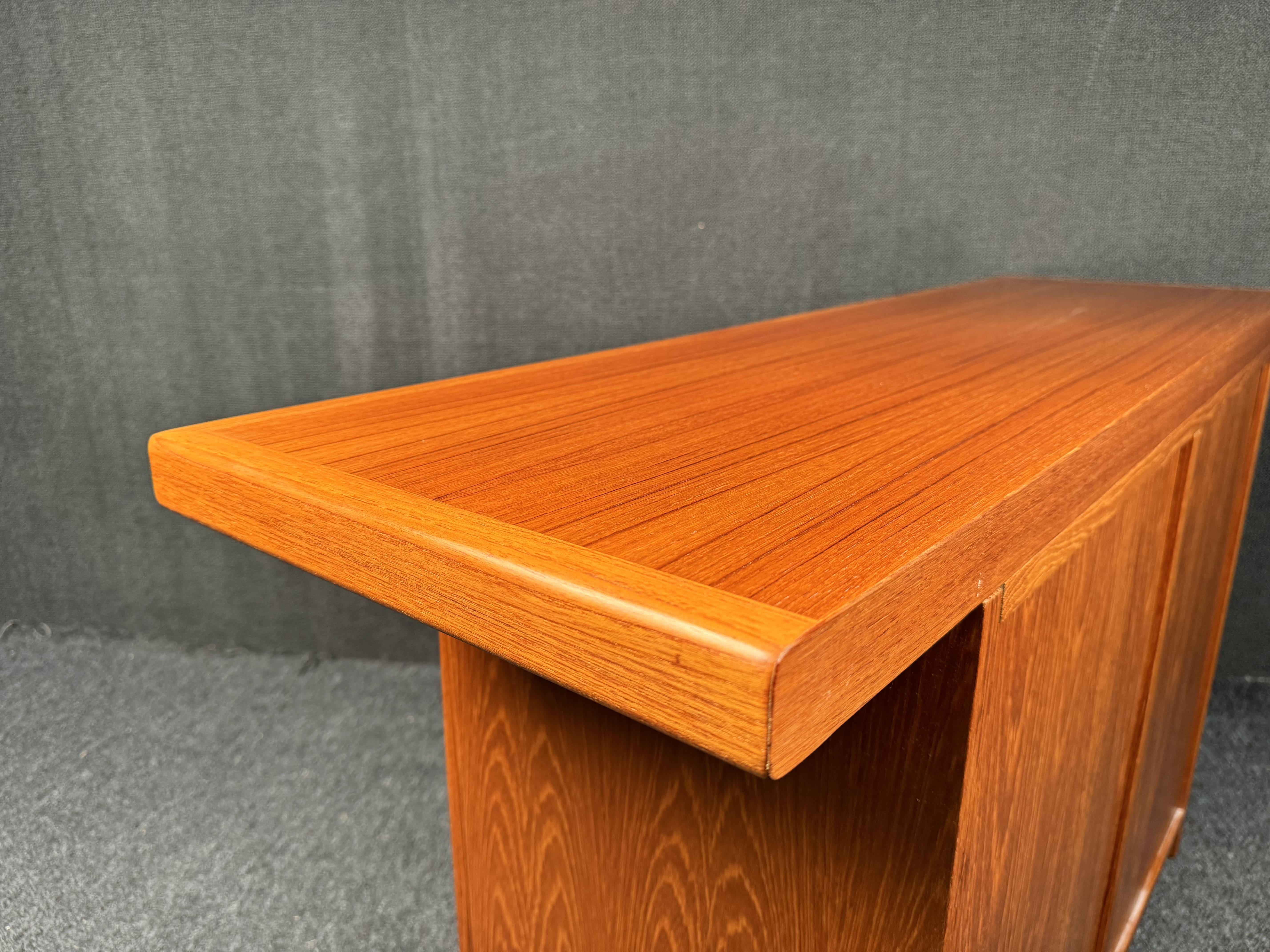 Vintage Danish Teak Console Table For Sale 12