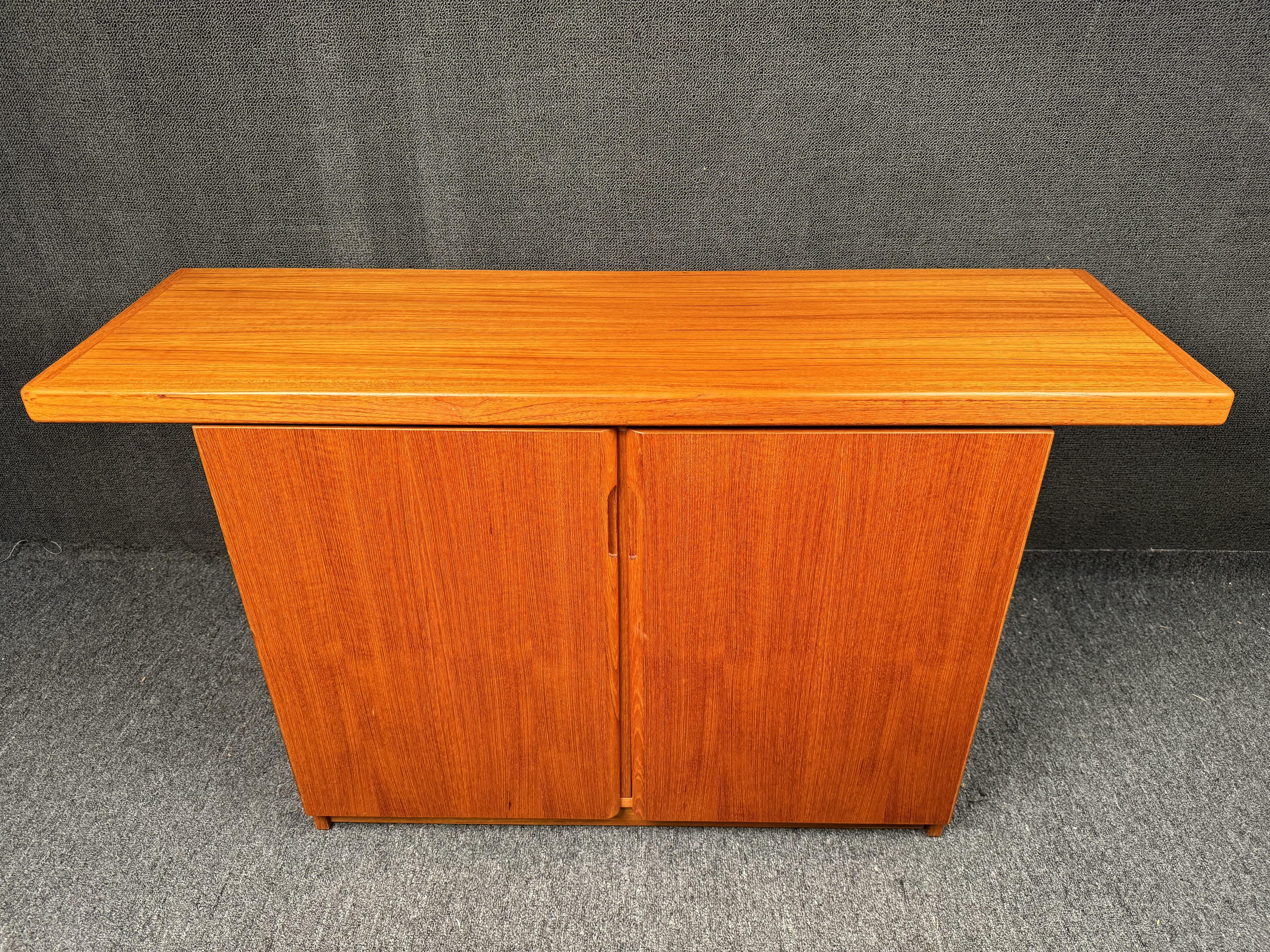 Mid-Century Modern Vintage Danish Teak Console Table For Sale