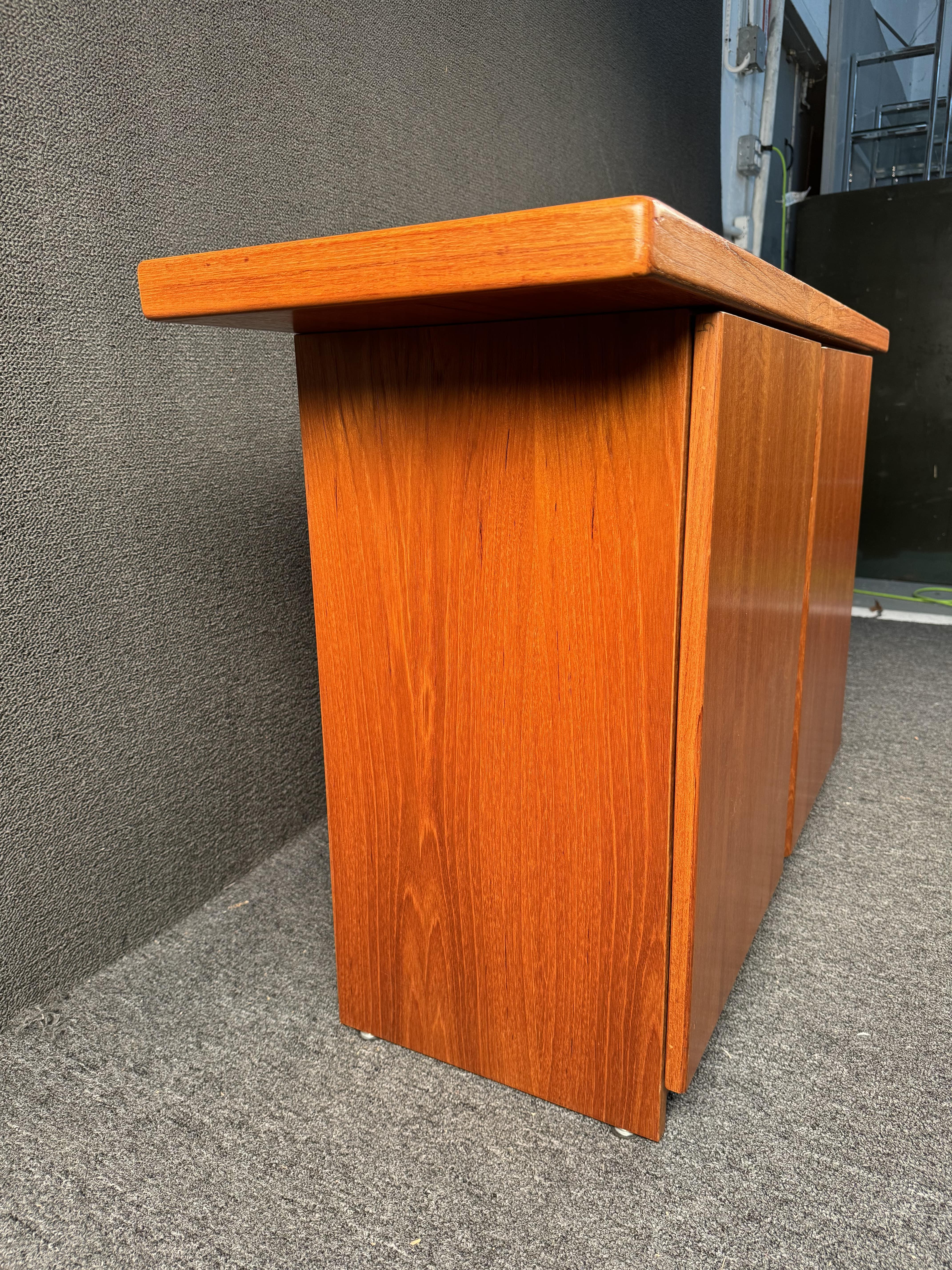 20th Century Vintage Danish Teak Console Table For Sale