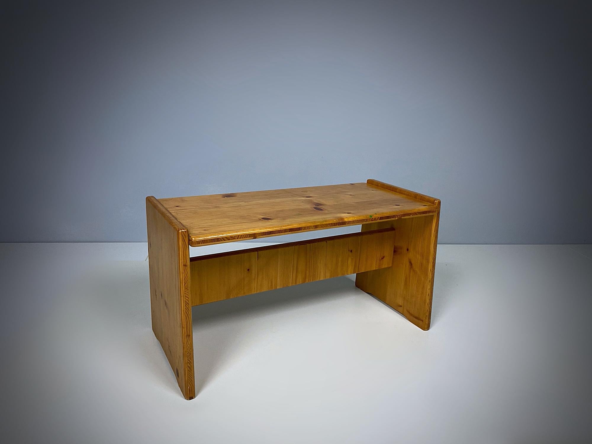 Hand-Crafted Mid-Century Modern Swedish Minimalism Pine Stool, 1960s, Sweden For Sale