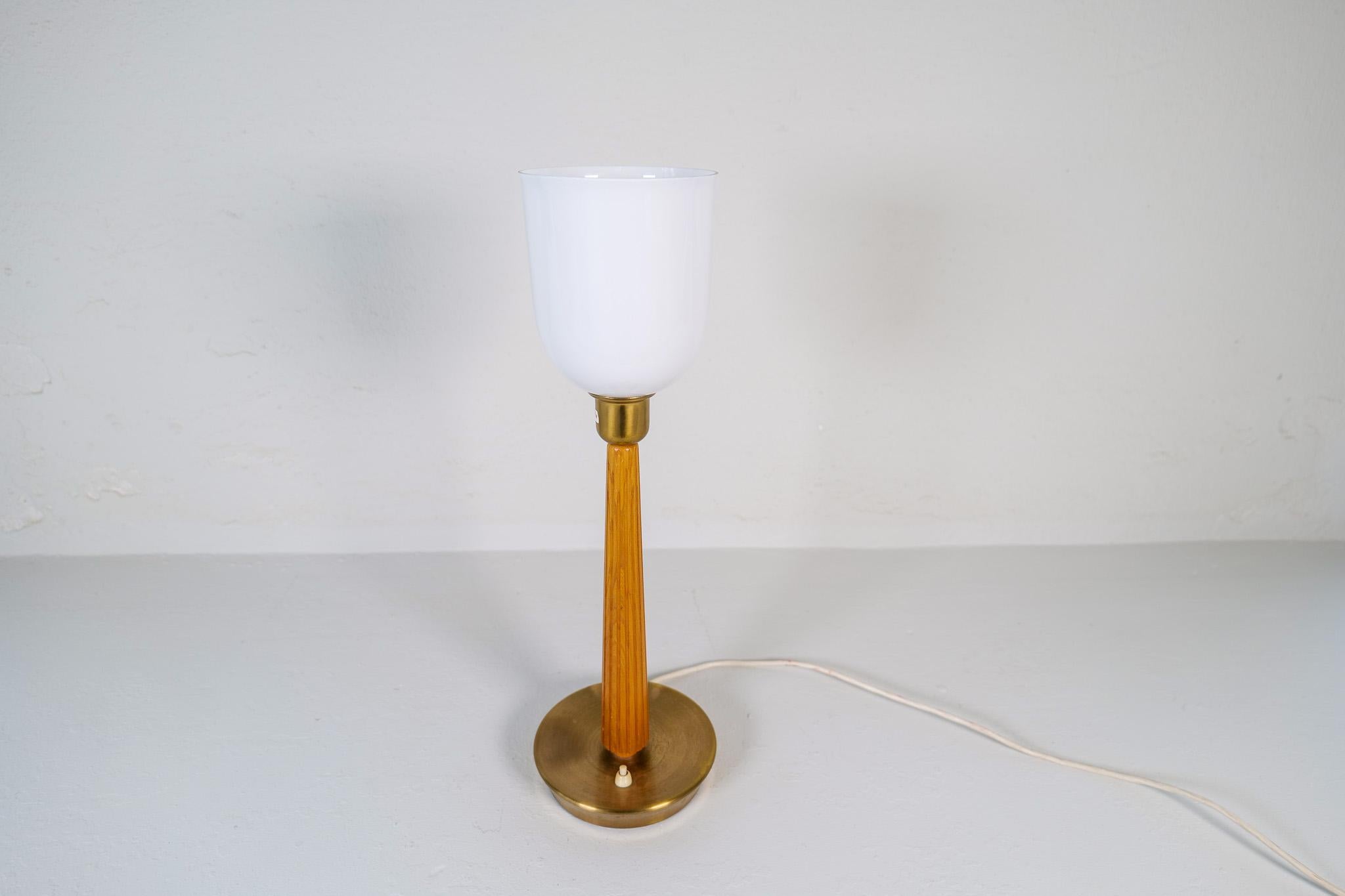 Brass Mid-Century Modern Table Lamp ASEA Hans Bergström, Sweden, 1950s For Sale