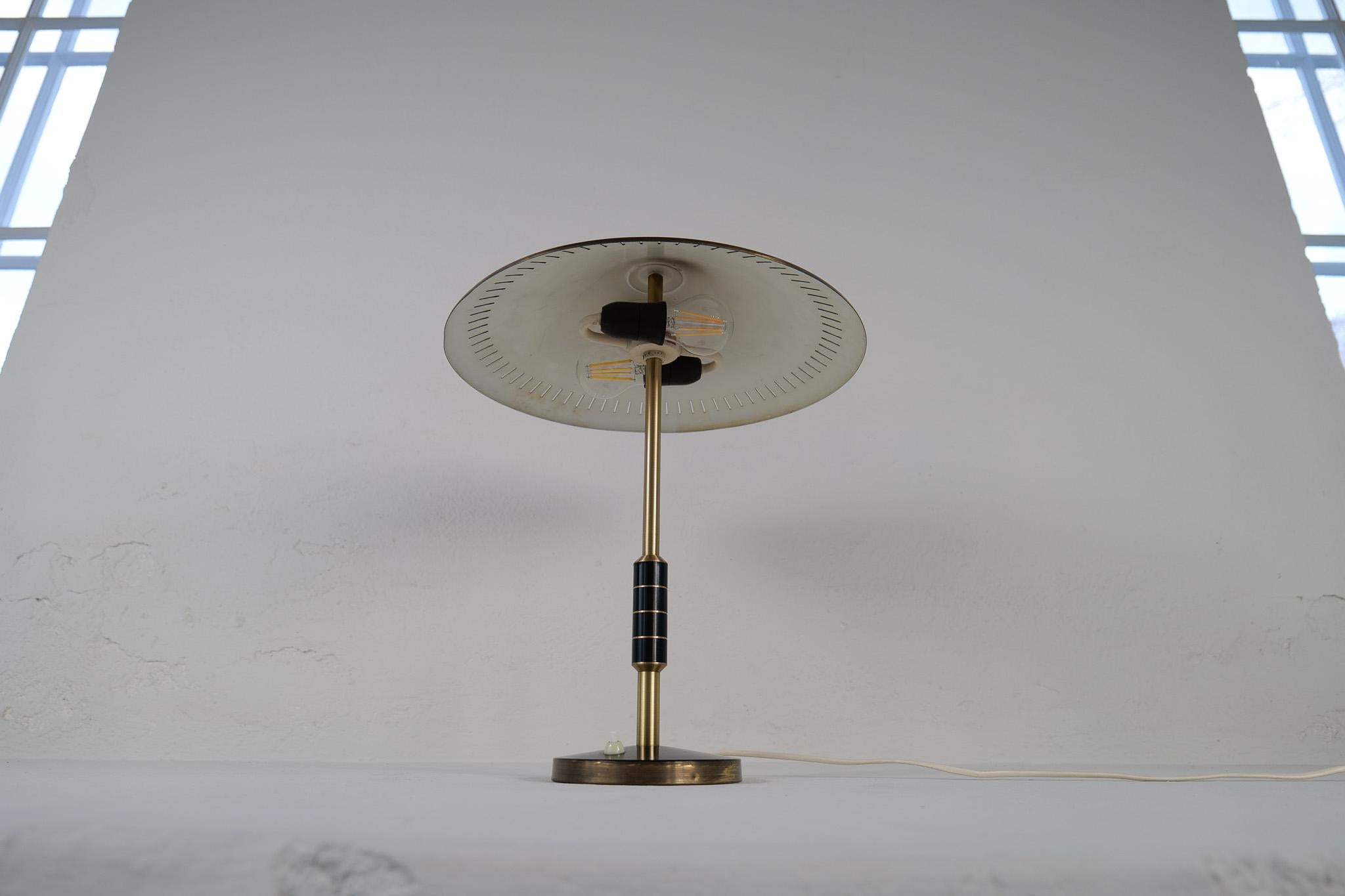 Mid-Century Modern Midcentury Modern Table Lamp by Bent Karlby Produced by Lyfa in Denmark, 1956 For Sale