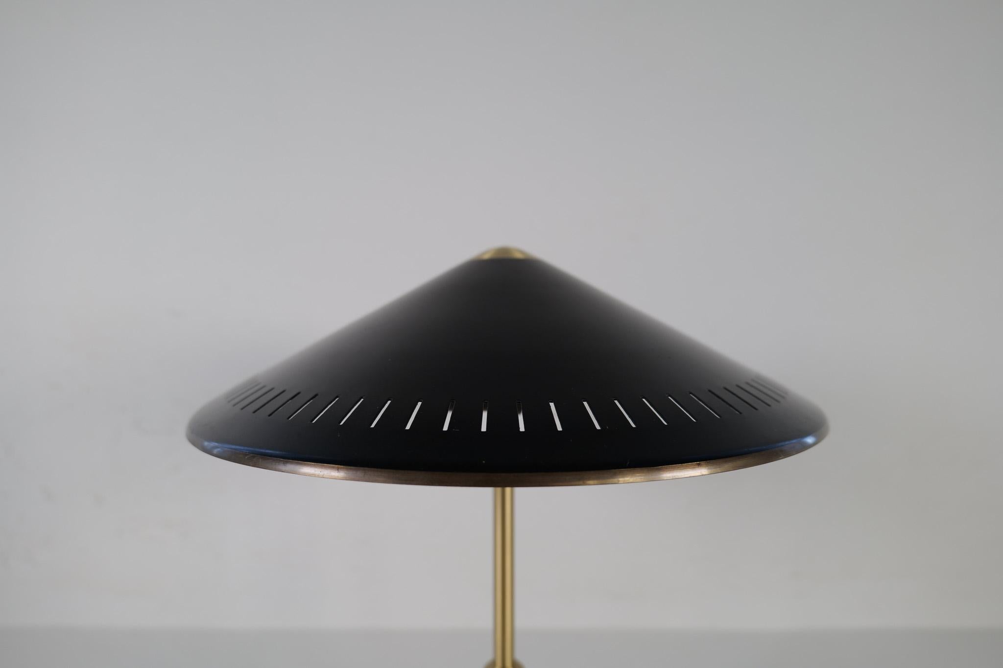 Danish Midcentury Modern Table Lamp by Bent Karlby Produced by Lyfa in Denmark, 1956 For Sale