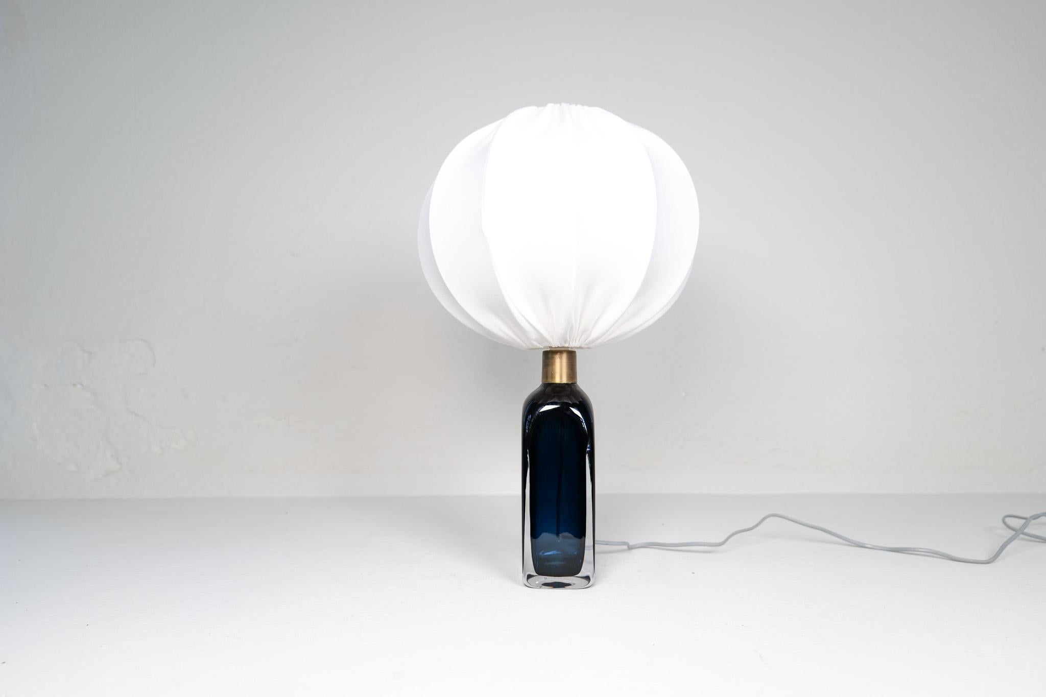 Mid-20th Century Midcentury Modern Table Lamp by Carl Fagerlund for Orrefors Sweden RD 1406 For Sale