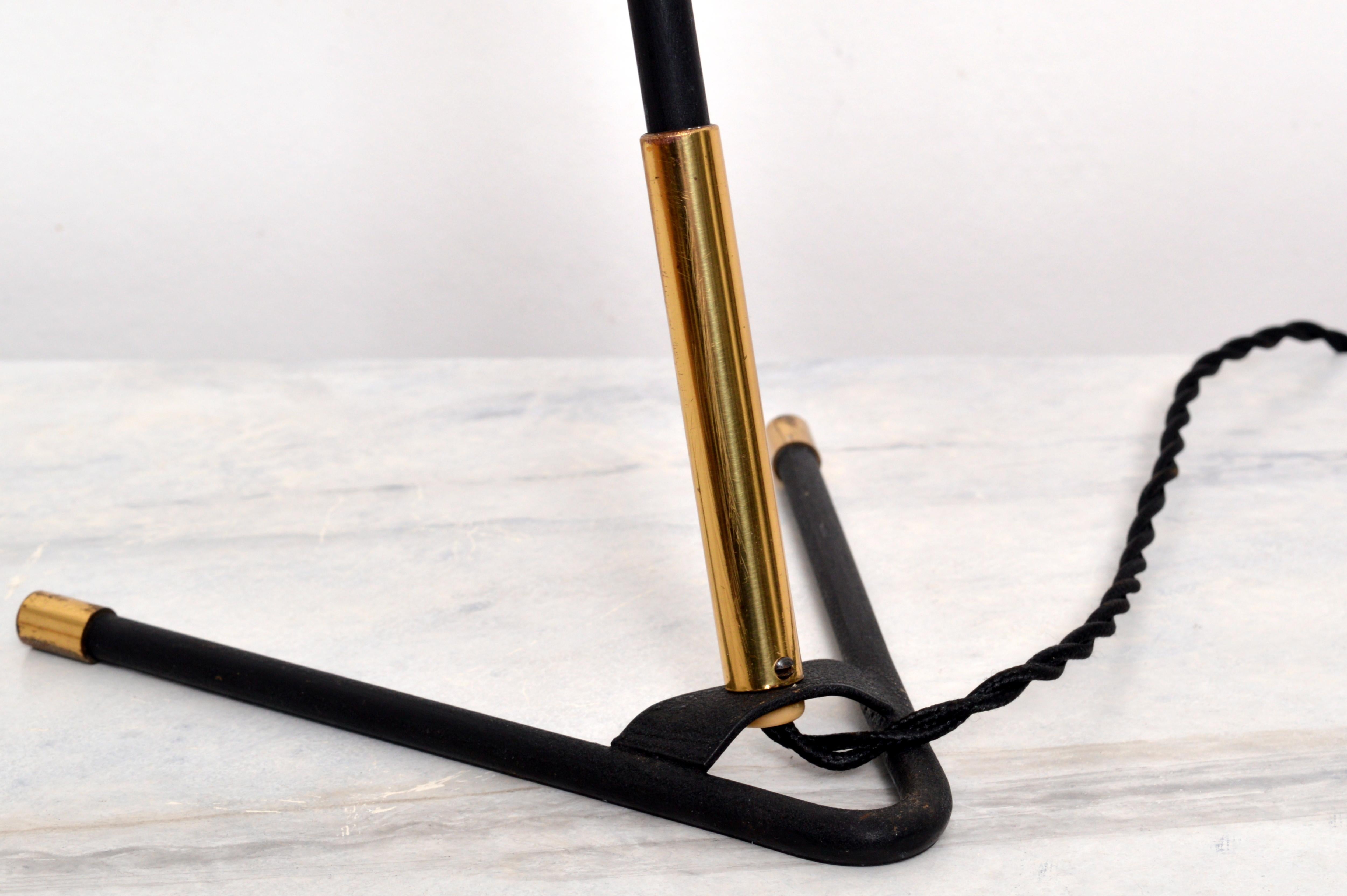 Mid-Century Modern Table Lamp in Black and Brass by Boréns, Sweden, 1950s For Sale 2