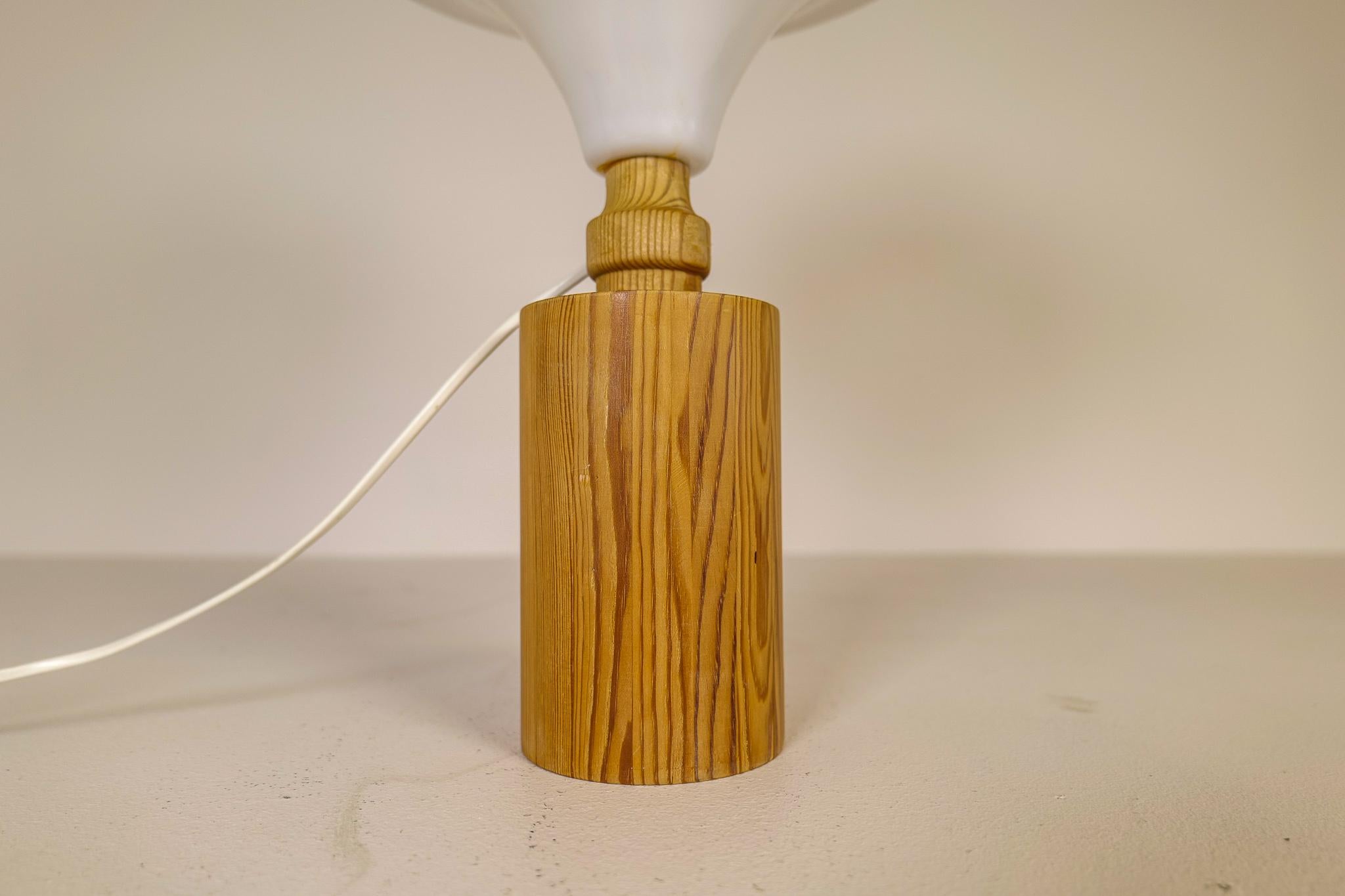 Mid-Century Modern Table Lamp in Pine and Acrylic, Sweden, 1970s 1