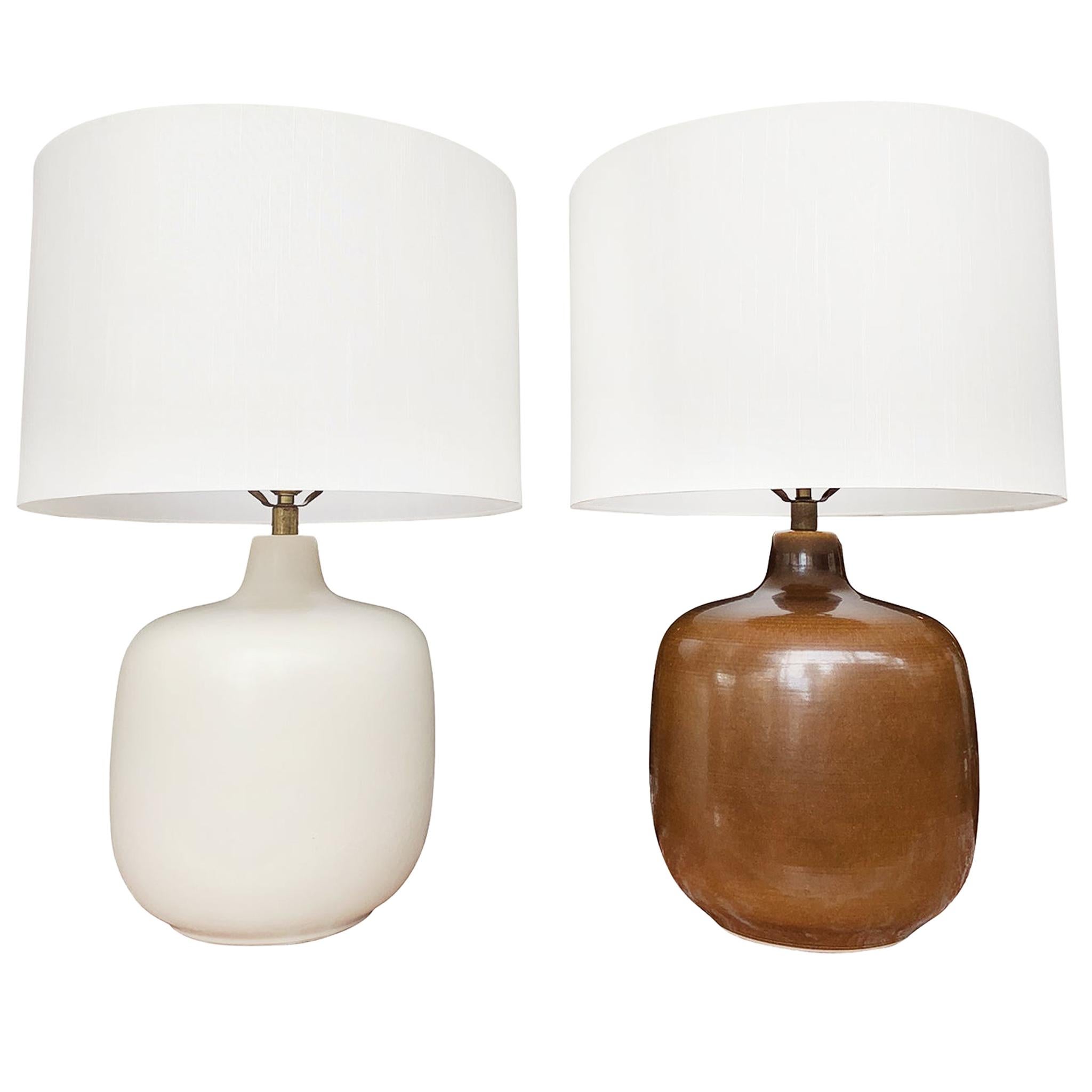 Mid-Century Modern Table Lamps by Lotte & Gunnar Bostlund, a Set of 2
