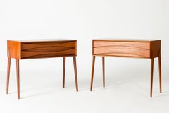 Midcentury Modern Teak Bedside Tables, Firma Glas & Trä, Sweden, 1950s