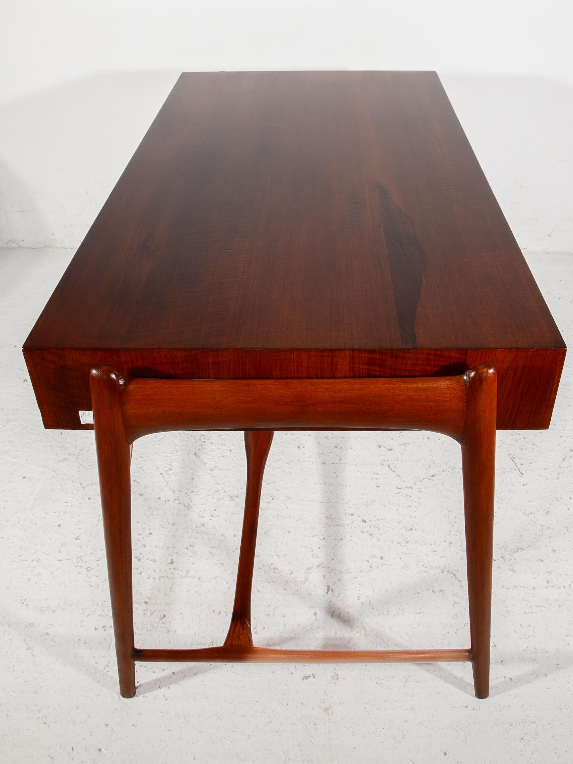 Midcentury Modern Teak Writing Desk, Console Table, 1950s For Sale 3