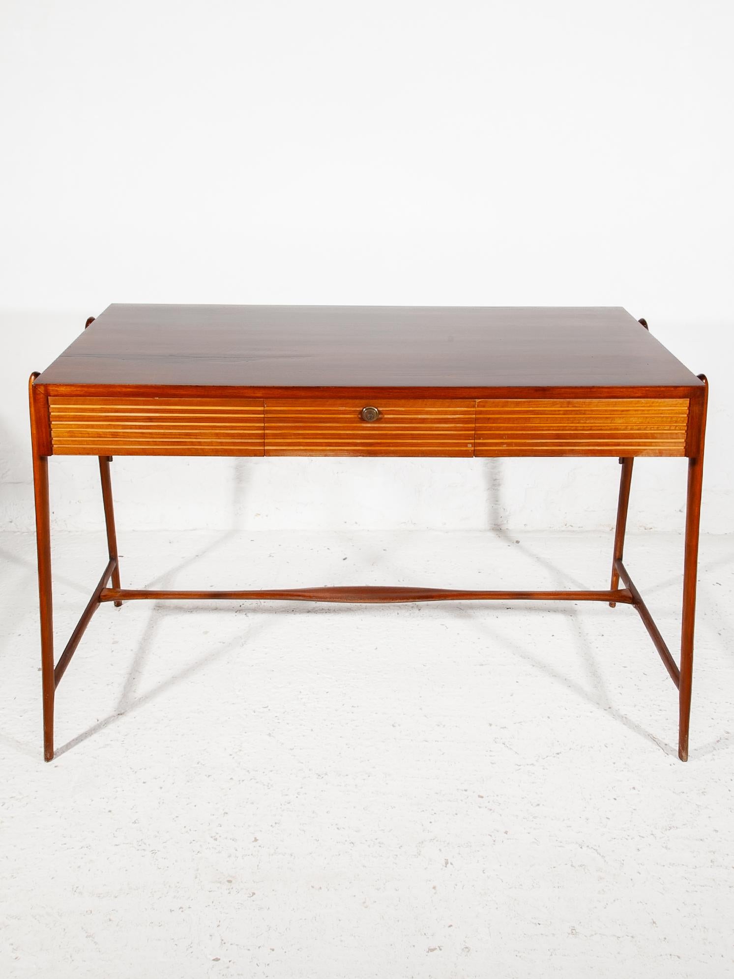 Mid-20th Century Midcentury Modern Teak Writing Desk, Console Table, 1950s For Sale