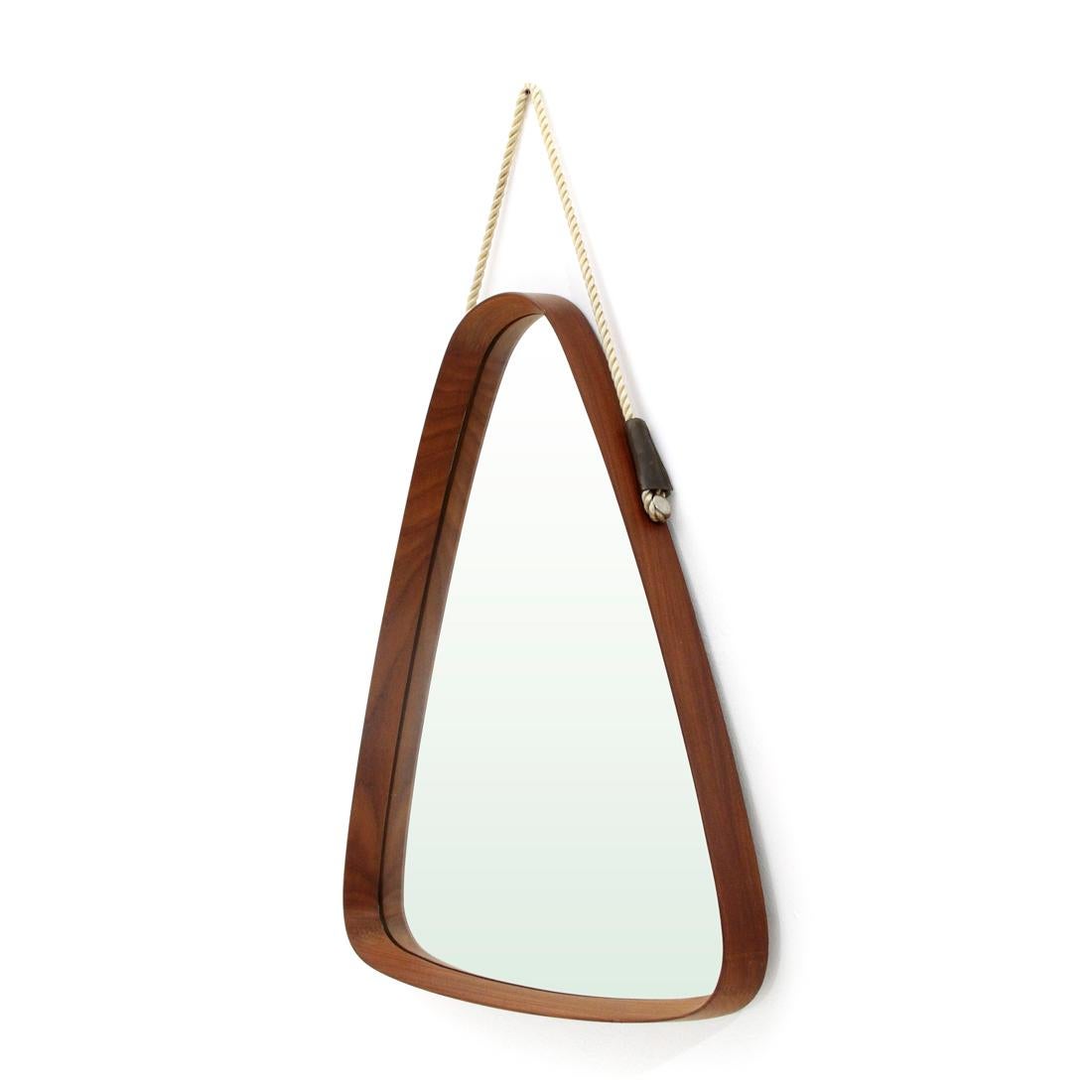 Italian Mid-Century Modern Triangolar Frame Mirror, 1960s For Sale