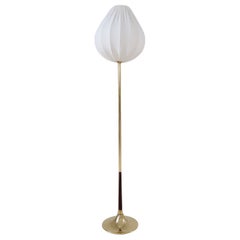 Midcentury Modern Trumpet Shaped Brass Floor Lamp, Sweden, 1960s
