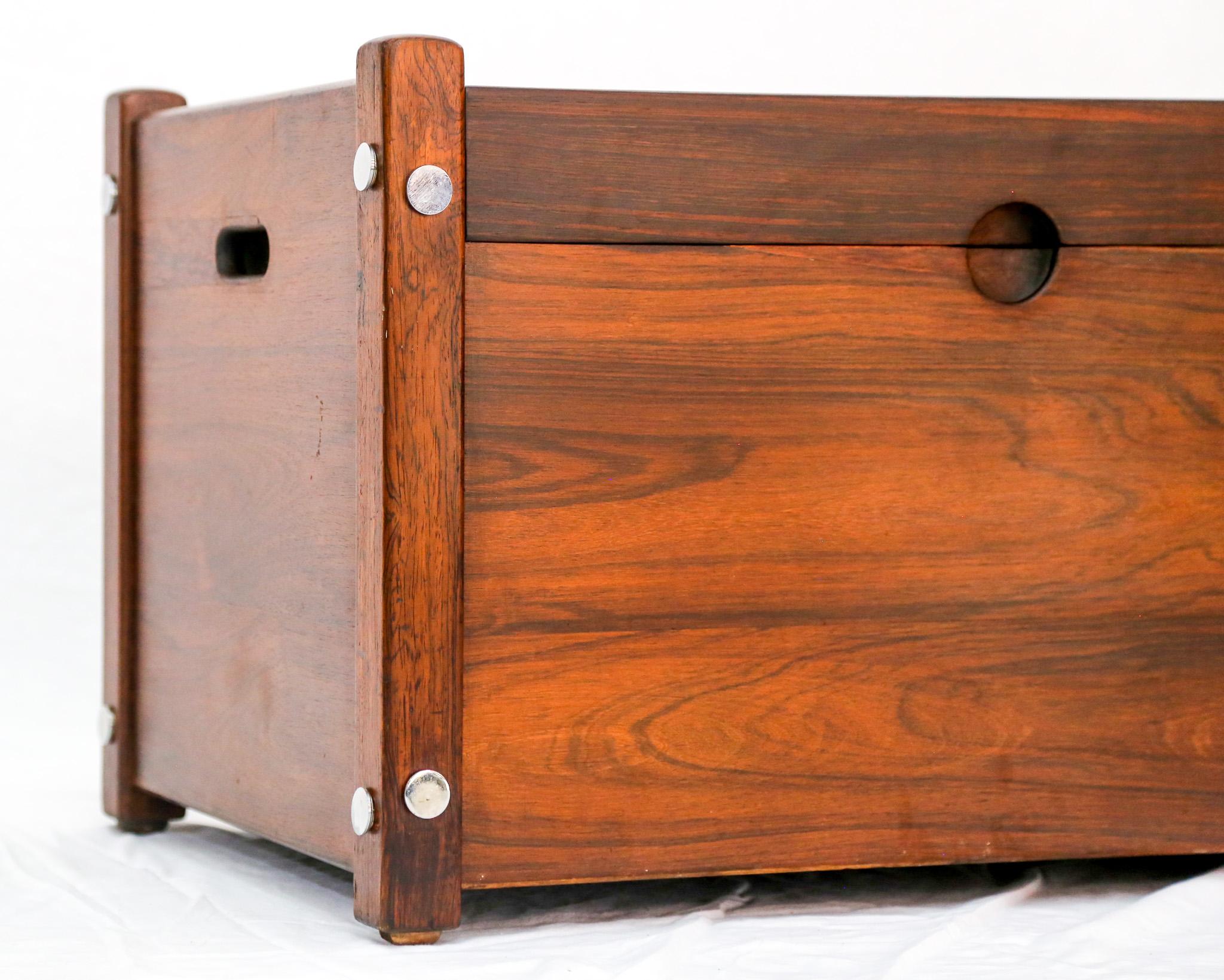Mid-Century Modern Trunk Model “Sabara” in Hardwood by Sergio Rodrigues, 1965 In Good Condition In New York, NY