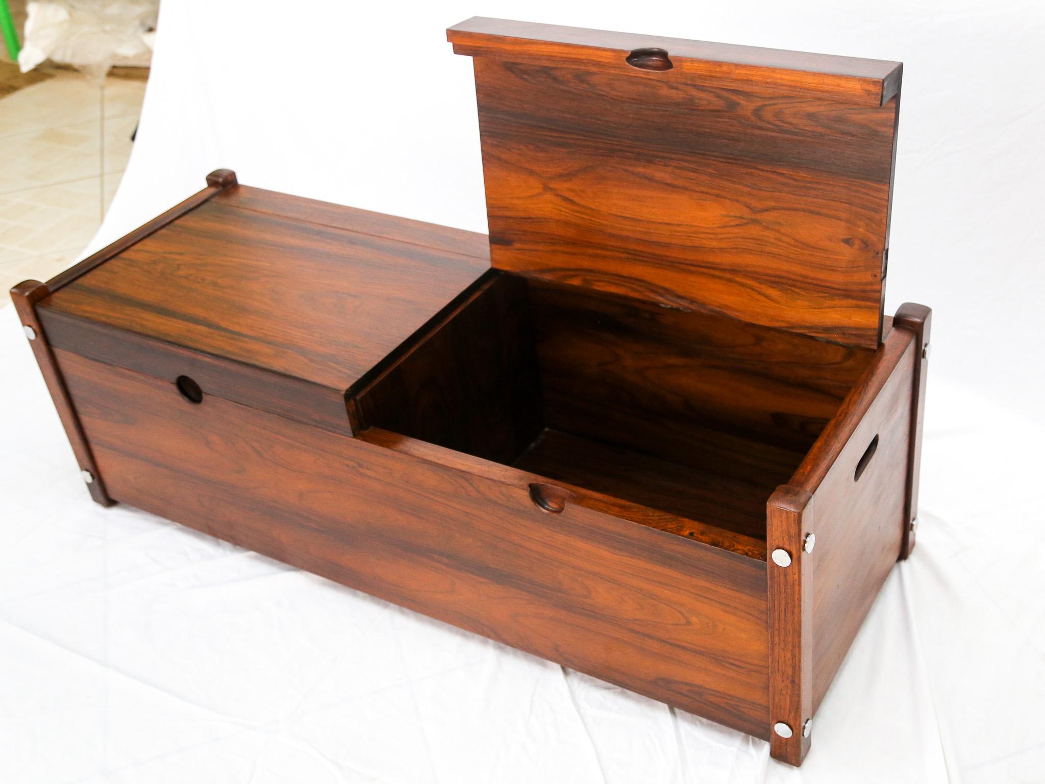 20th Century Mid-Century Modern Trunk Model “Sabara” in Hardwood by Sergio Rodrigues, 1965