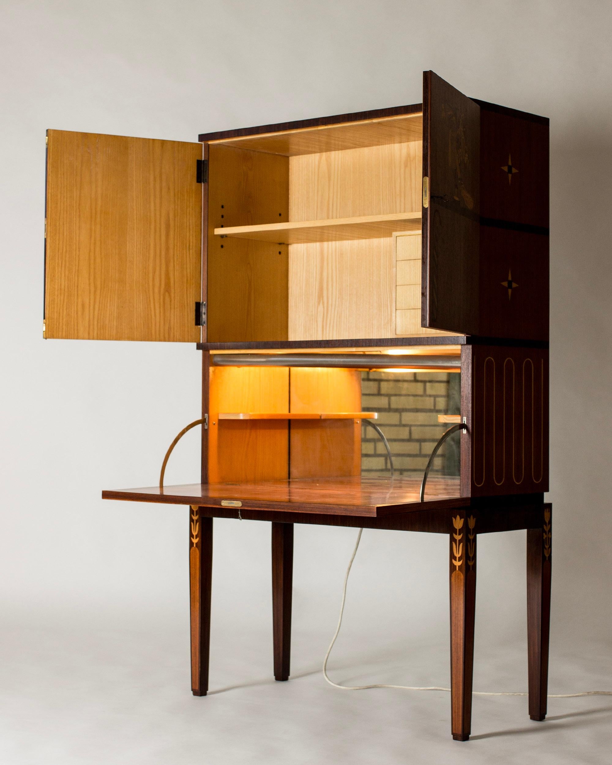 Einzigartiger Schrank von Axel Einar Hjorth, Schweden, Mid-Century Modern, 1930er Jahre im Angebot 4