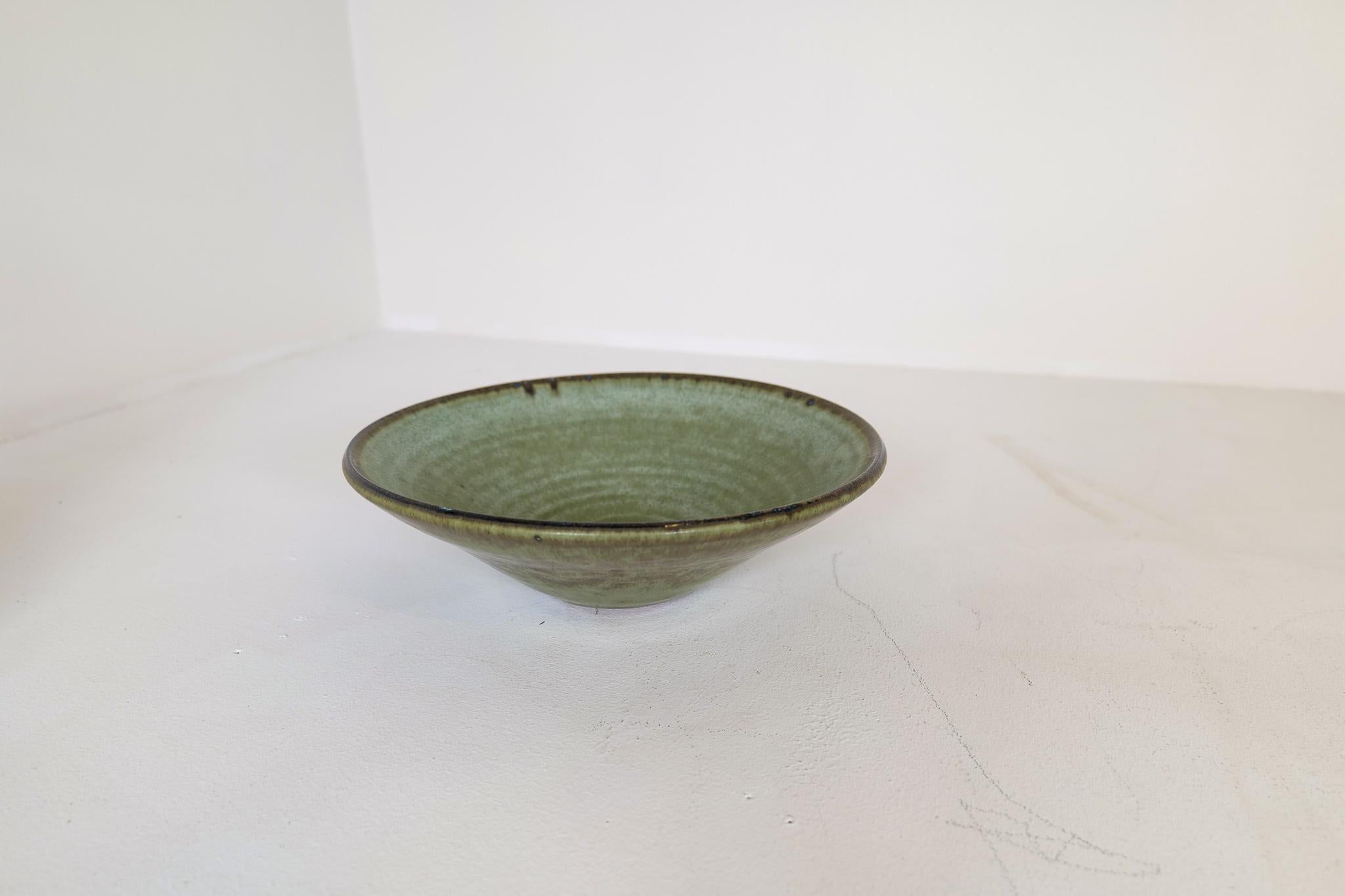 Midcentury Modern Unique Large Ceramic Bowl Carl-Harry Stålhane Rörstrand Sweden 3