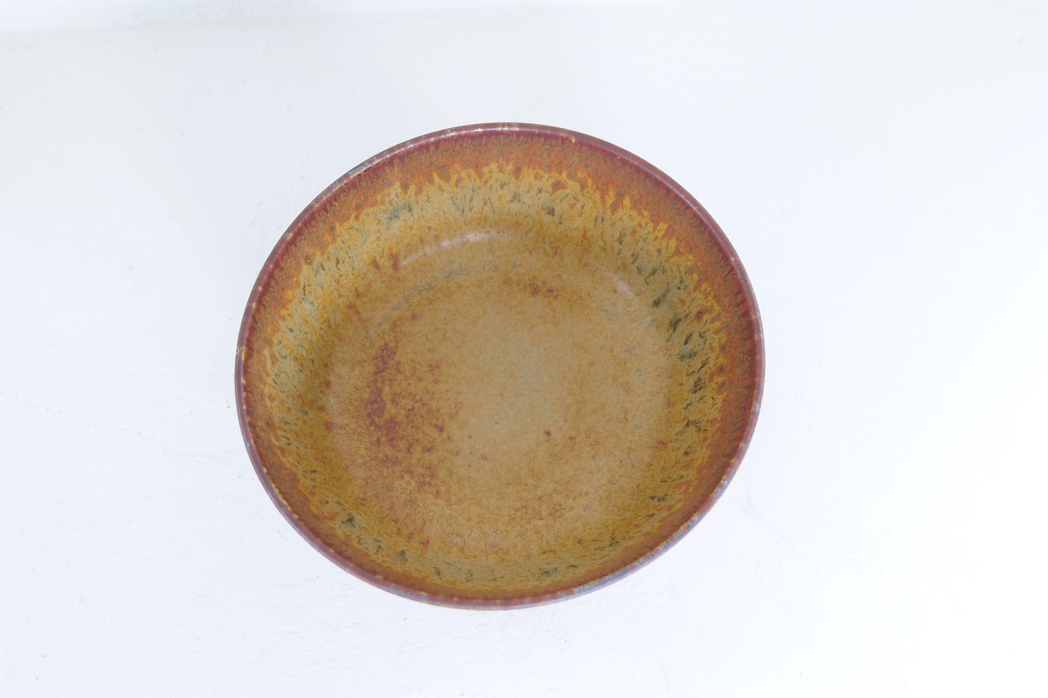 Ciotola di ceramica grande unica del Medioevo Carl-Harry Stålhane Rörstrand Svezia 3