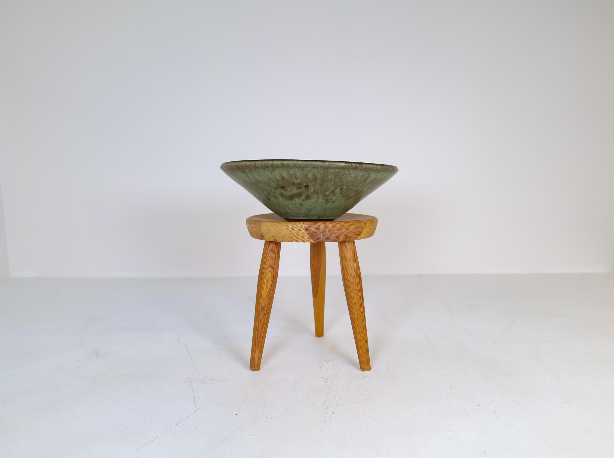 Midcentury Modern Unique Large Ceramic Bowl Carl-Harry Stålhane Rörstrand Sweden 4