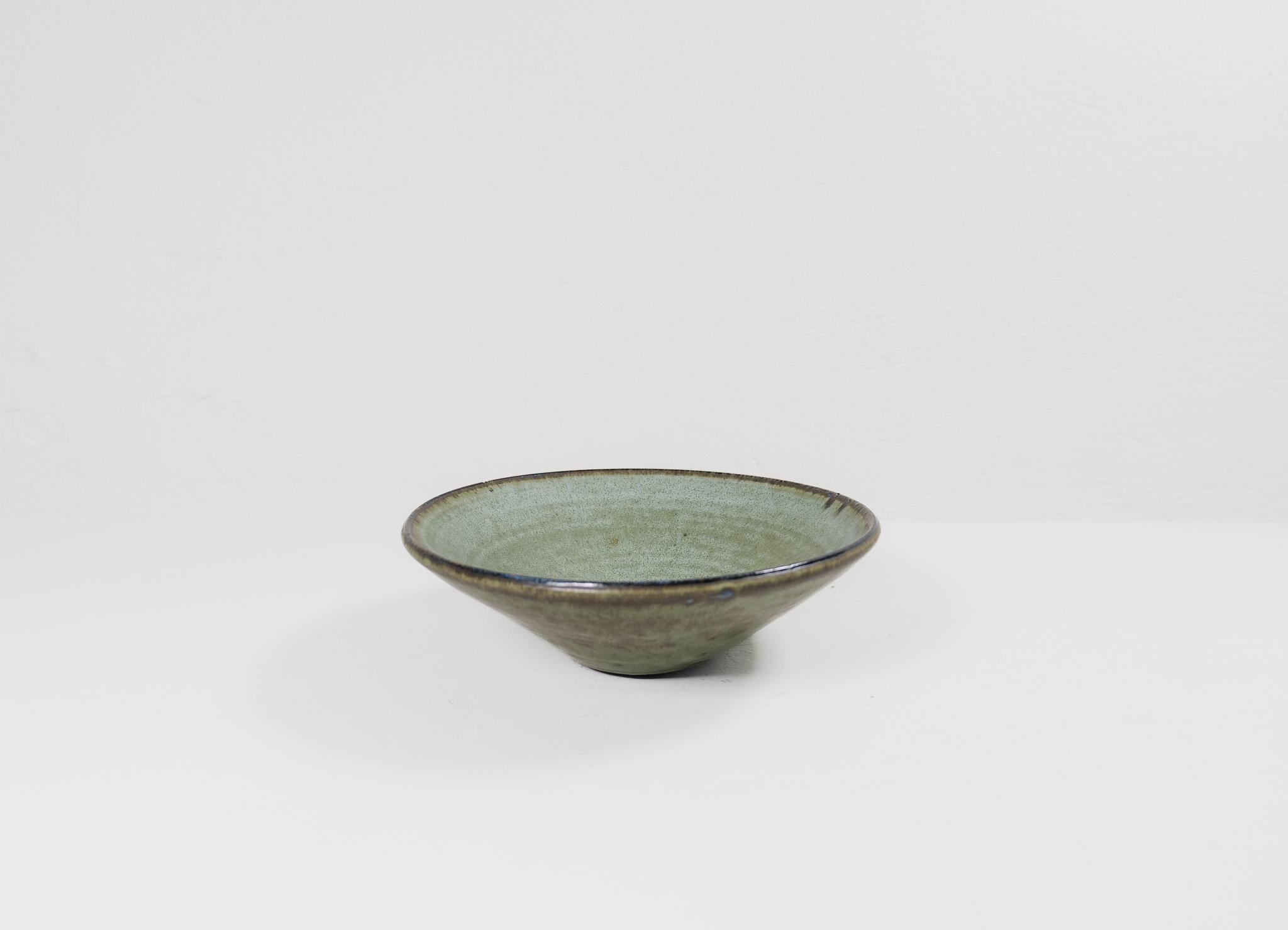 Midcentury Modern Unique Large Ceramic Bowl Carl-Harry Stålhane Rörstrand Sweden For Sale 5