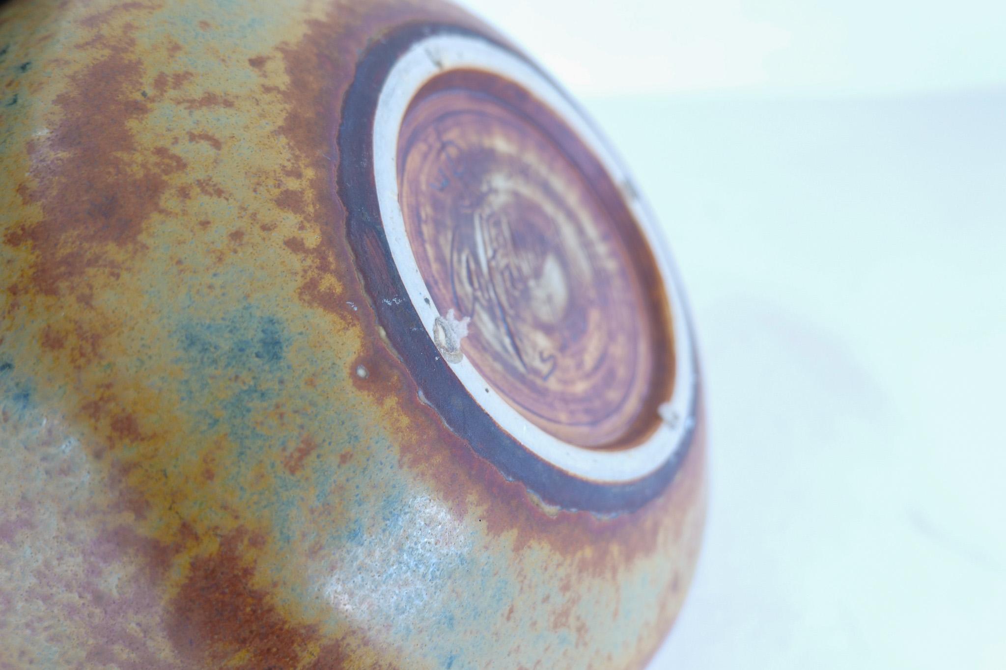 Ciotola di ceramica grande unica del Medioevo Carl-Harry Stålhane Rörstrand Svezia 6