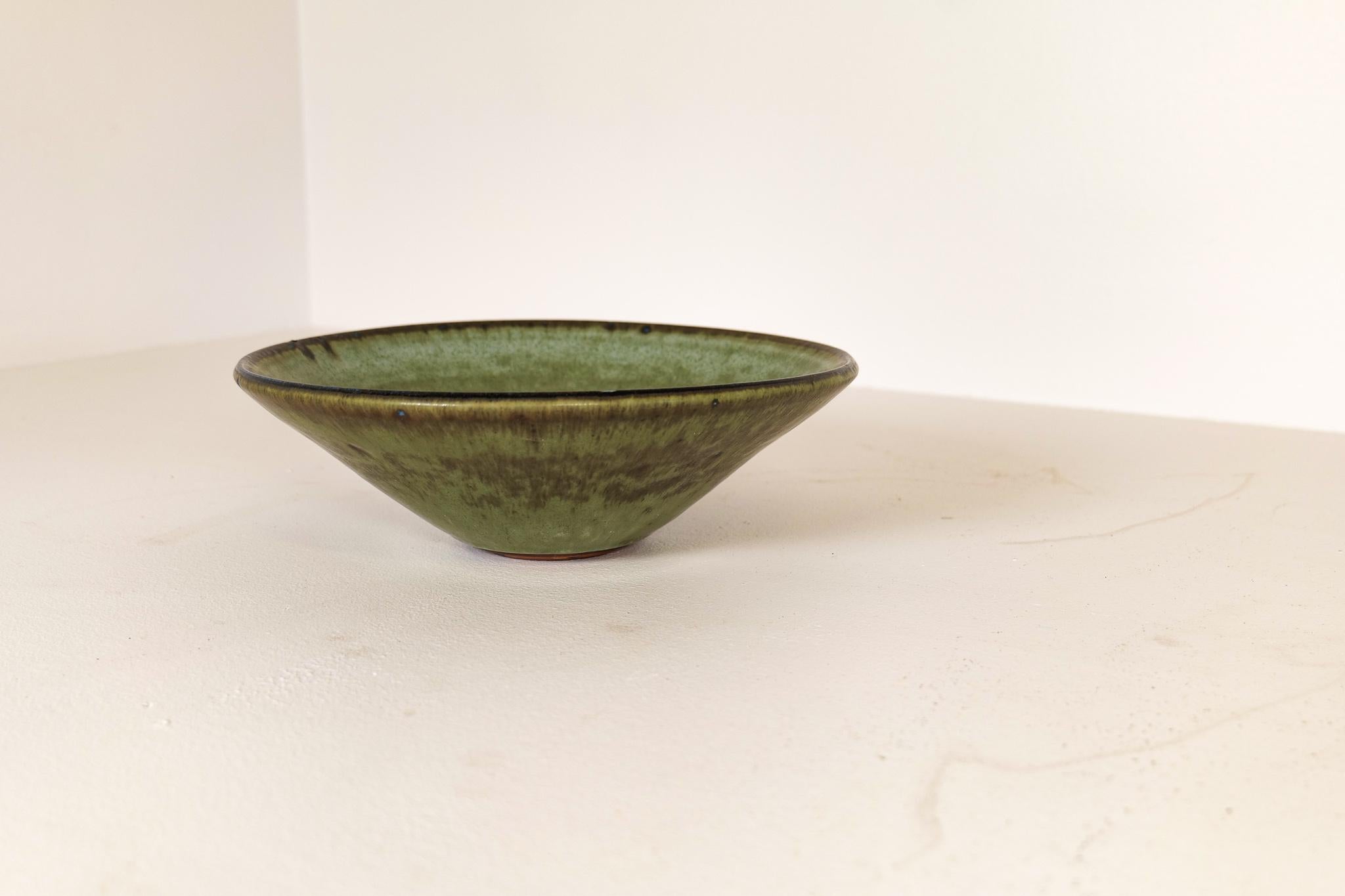 Midcentury Modern Unique Large Ceramic Bowl Carl-Harry Stålhane Rörstrand Sweden 12