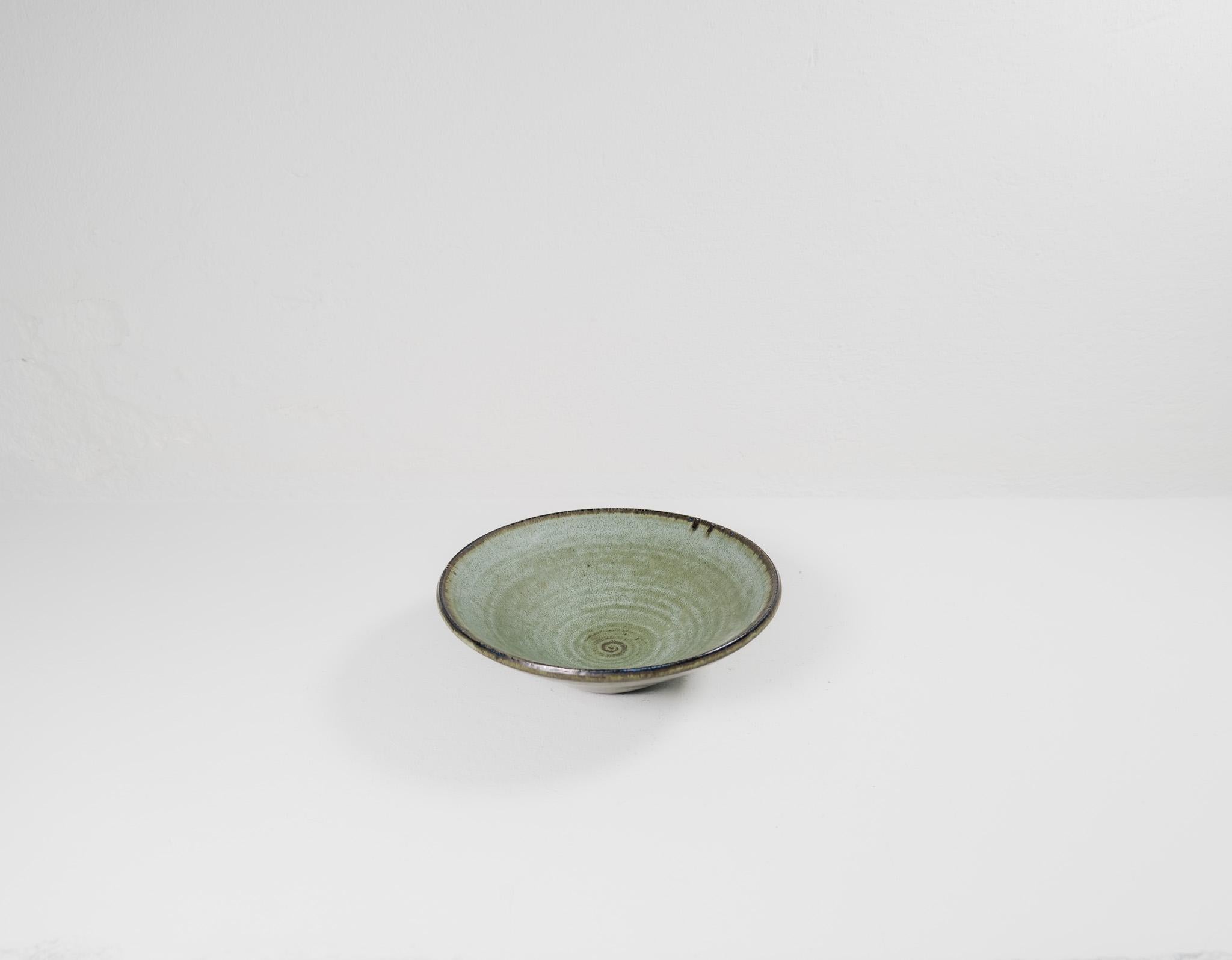 Swedish Midcentury Modern Unique Large Ceramic Bowl Carl-Harry Stålhane Rörstrand Sweden For Sale