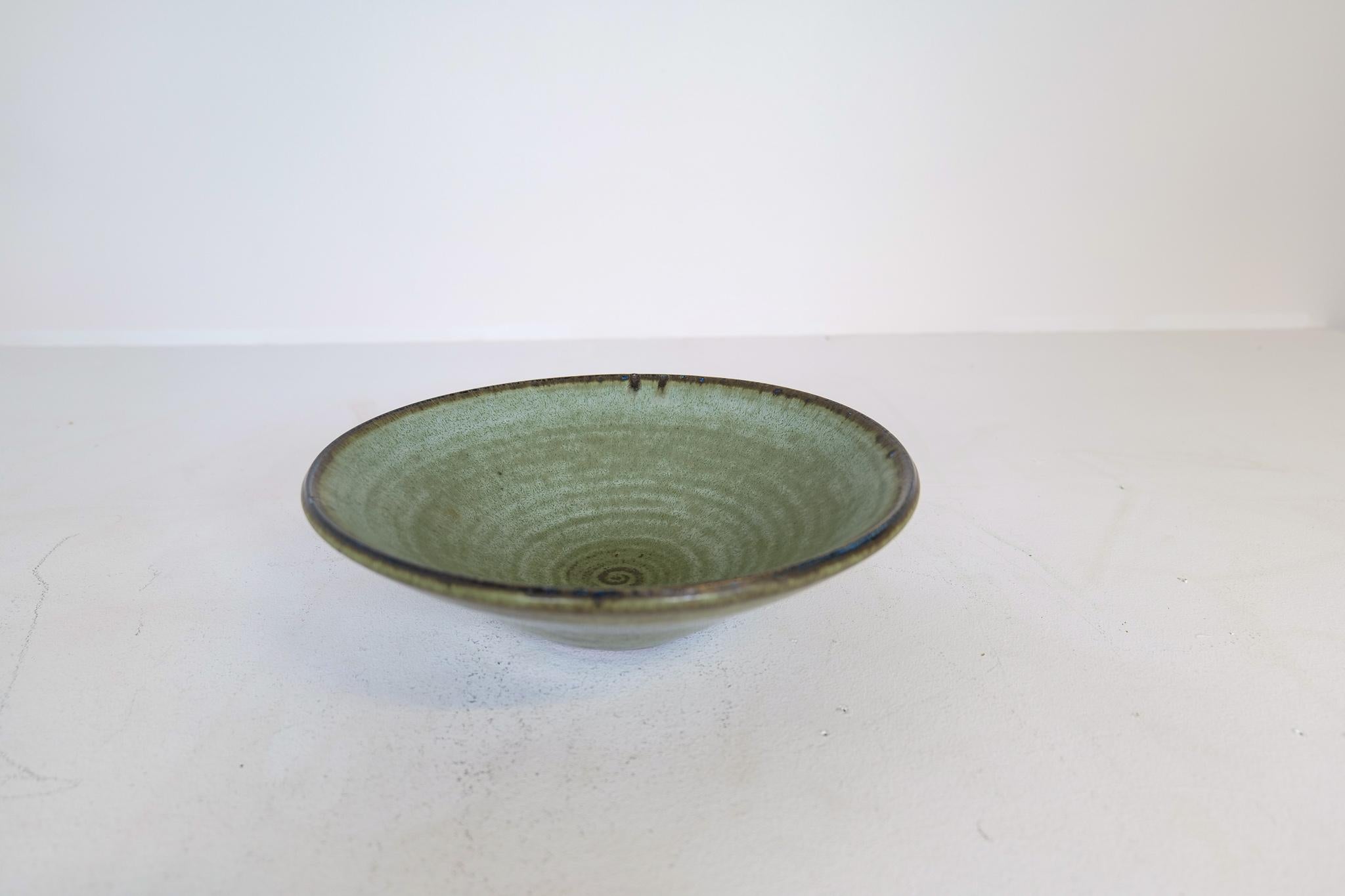 Swedish Midcentury Modern Unique Large Ceramic Bowl Carl-Harry Stålhane Rörstrand Sweden
