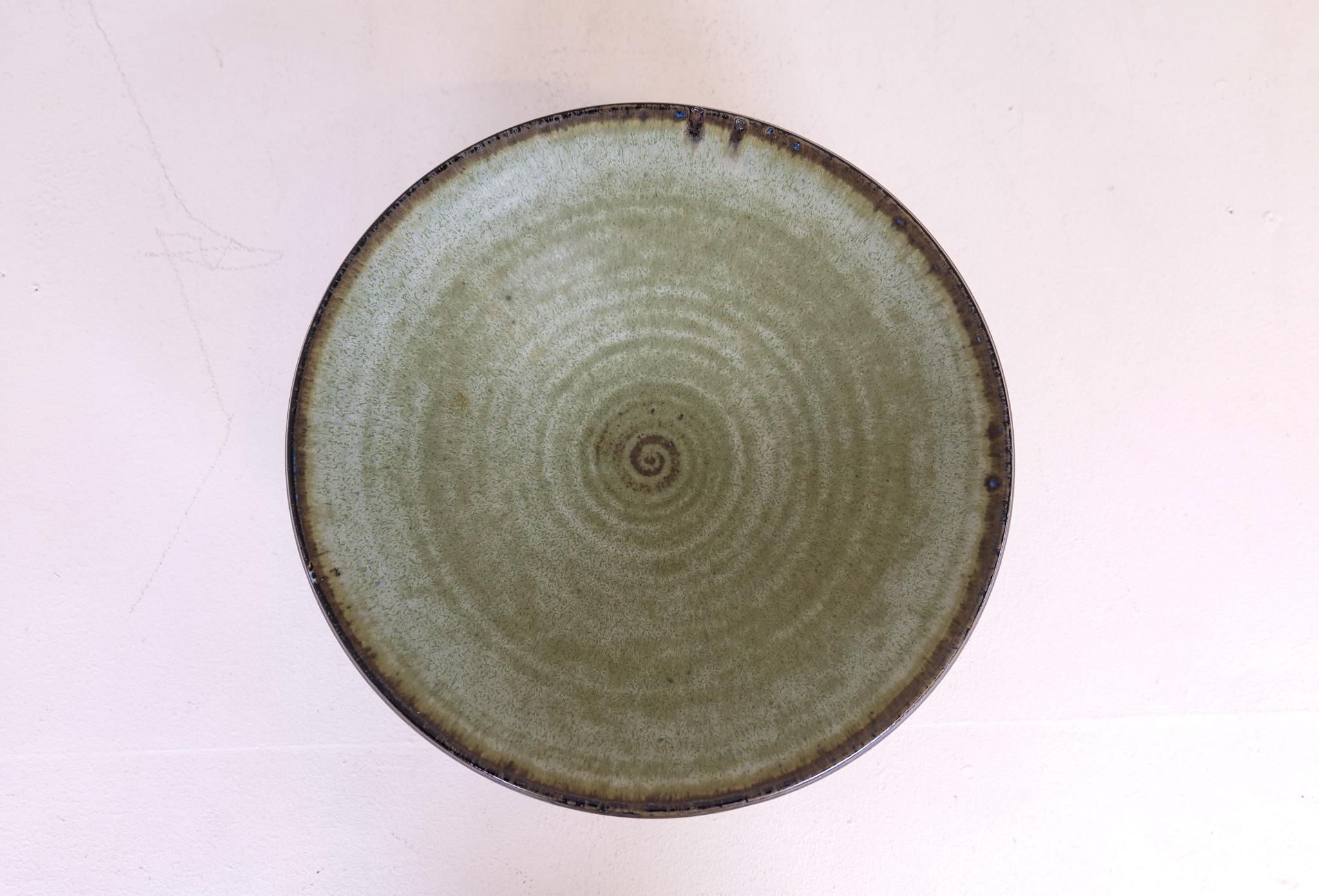 Midcentury Modern Unique Large Ceramic Bowl Carl-Harry Stålhane Rörstrand Sweden In Good Condition In Hillringsberg, SE