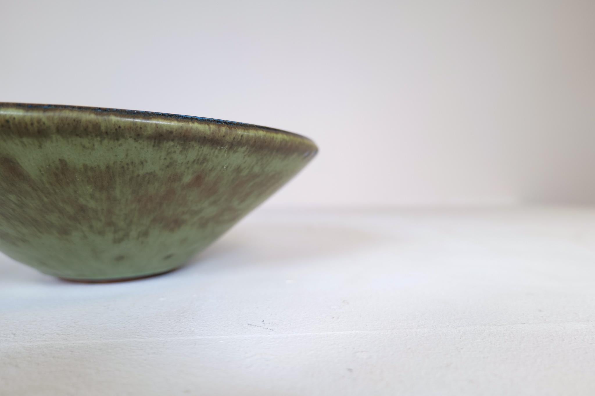 Midcentury Modern Unique Large Ceramic Bowl Carl-Harry Stålhane Rörstrand Sweden 1